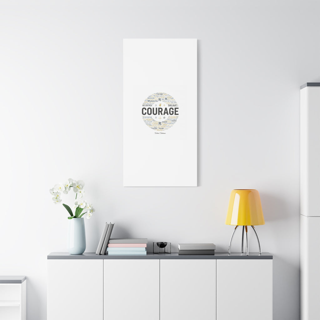 Courage Word Cloud Canvas | Fresh-Start Minimalism art print