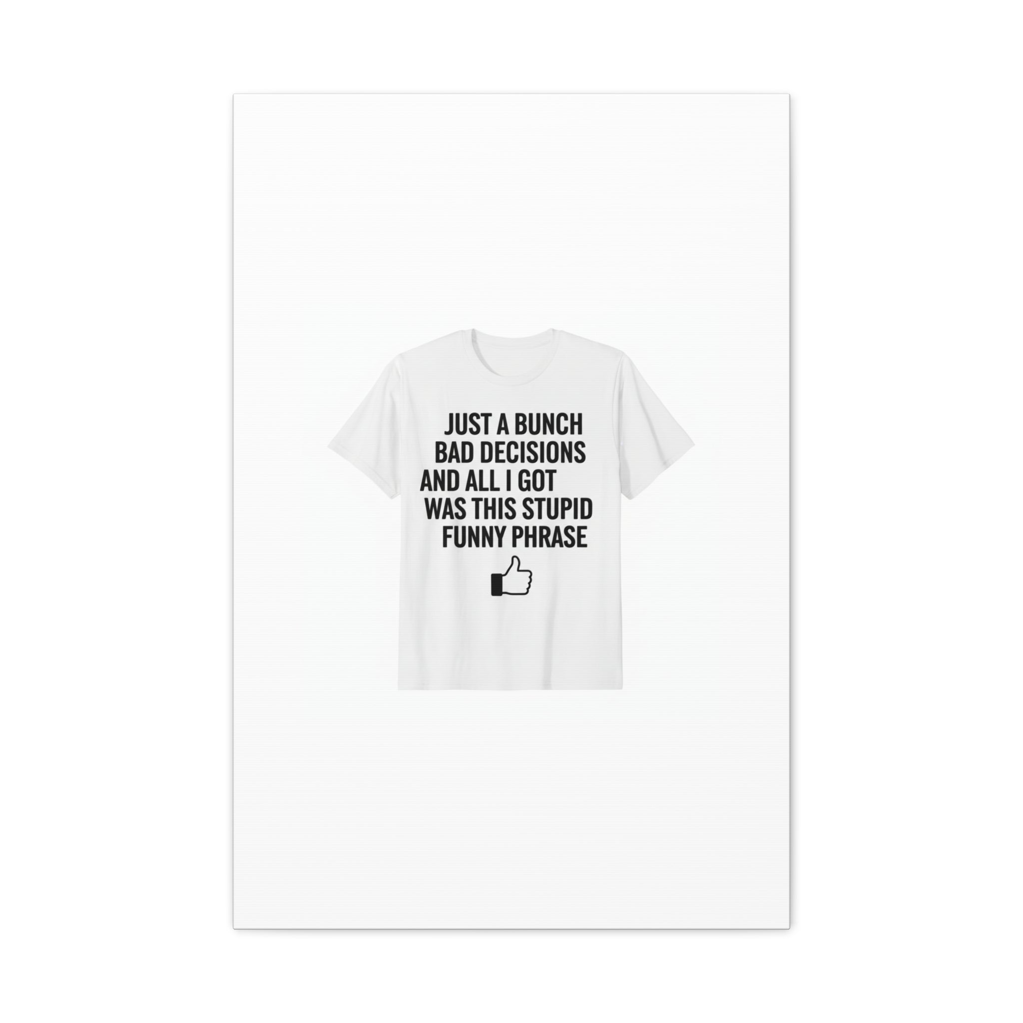 self-deprecating quote Canvas | sarcastic introvert wall art, anxiety humor
