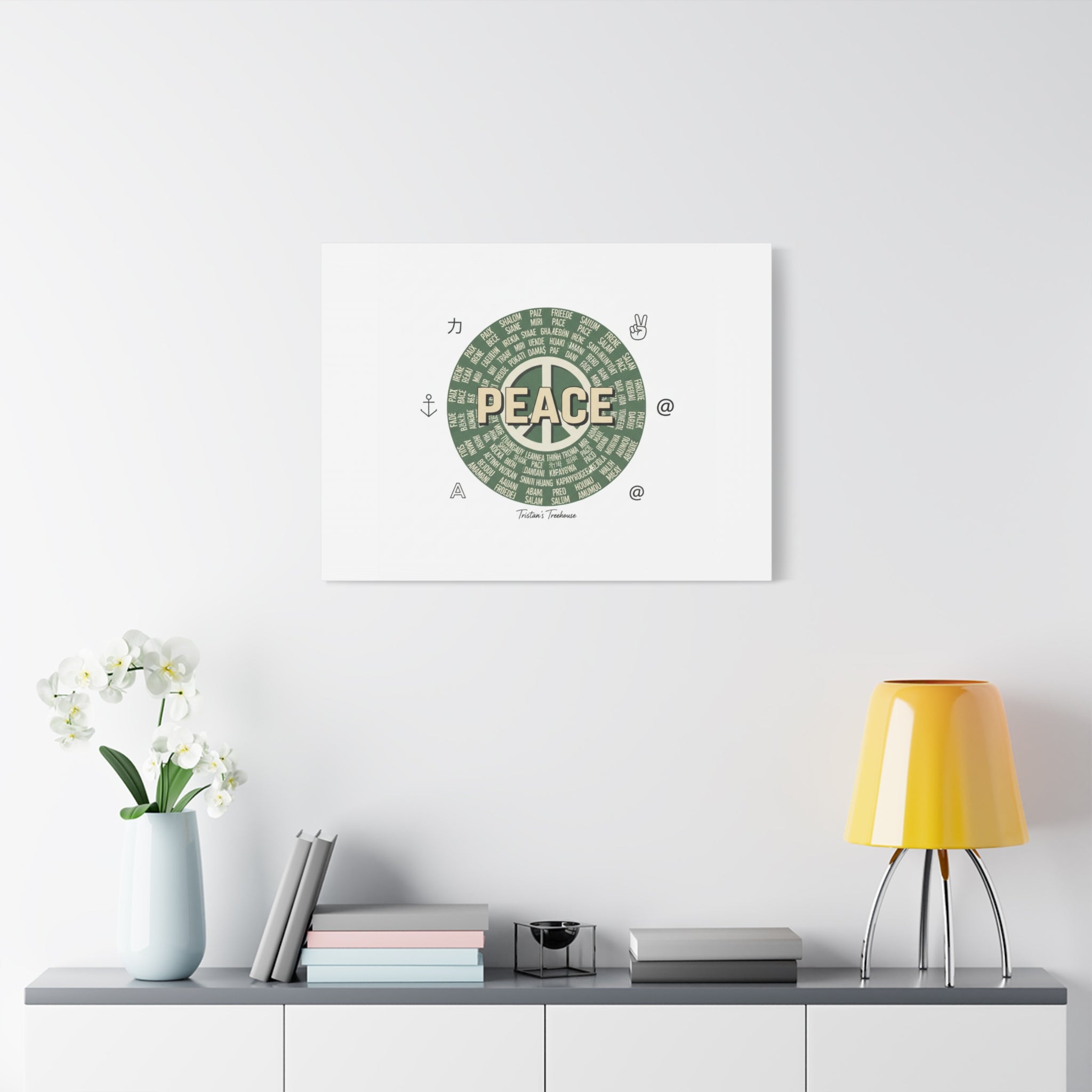 Peace doodle canvas | hand drawn sketch aesthetic, handwritten message