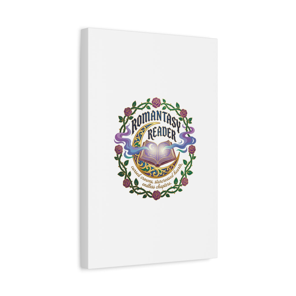 Romantasy Reader Canvas Print | enchanted bookish celestial gothic