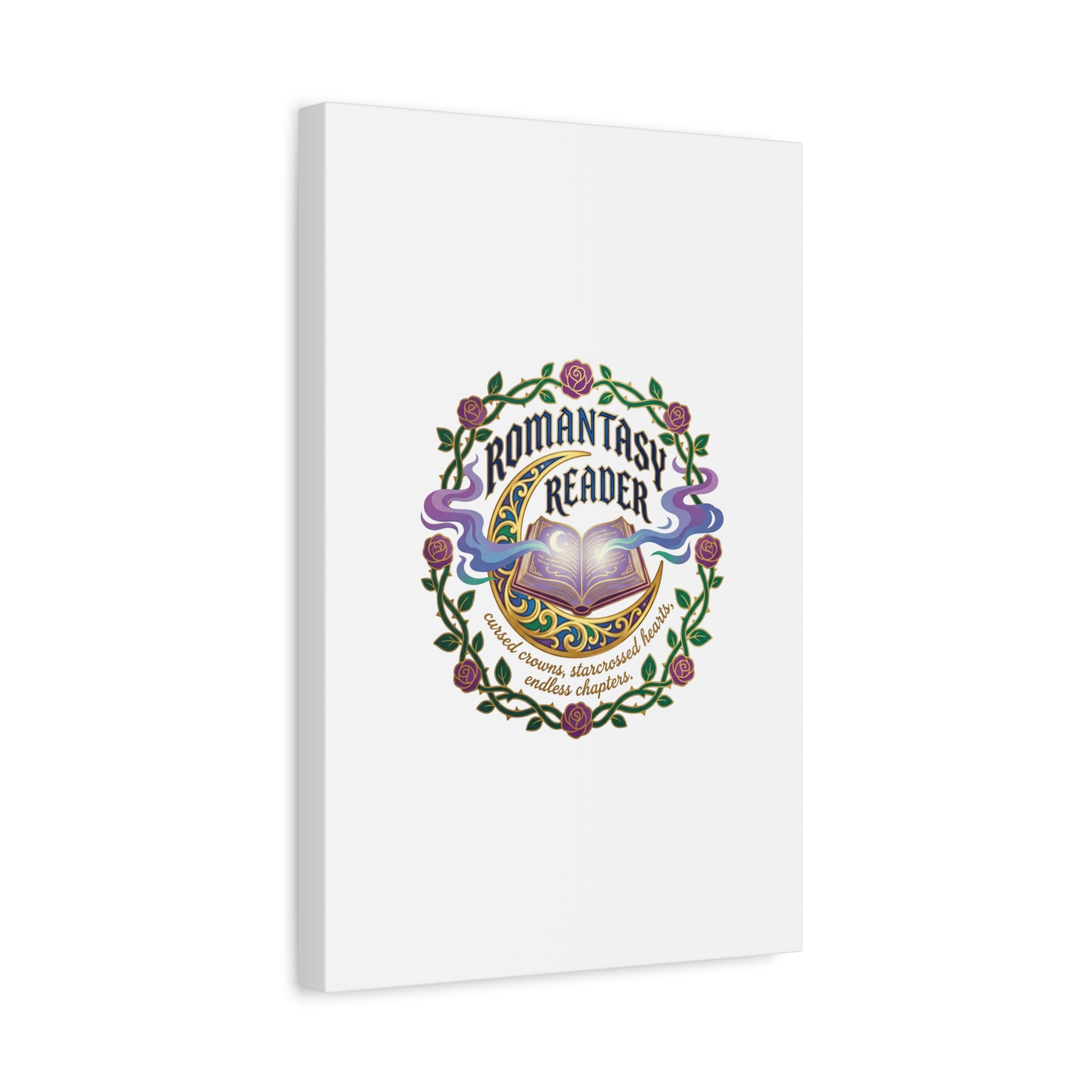 Romantasy Reader Canvas Print | enchanted bookish celestial gothic