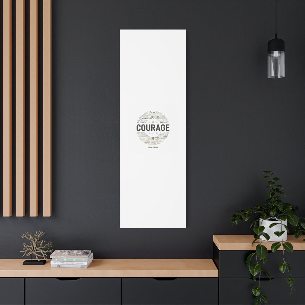Courage Word Cloud Canvas | Fresh-Start Minimalism art print