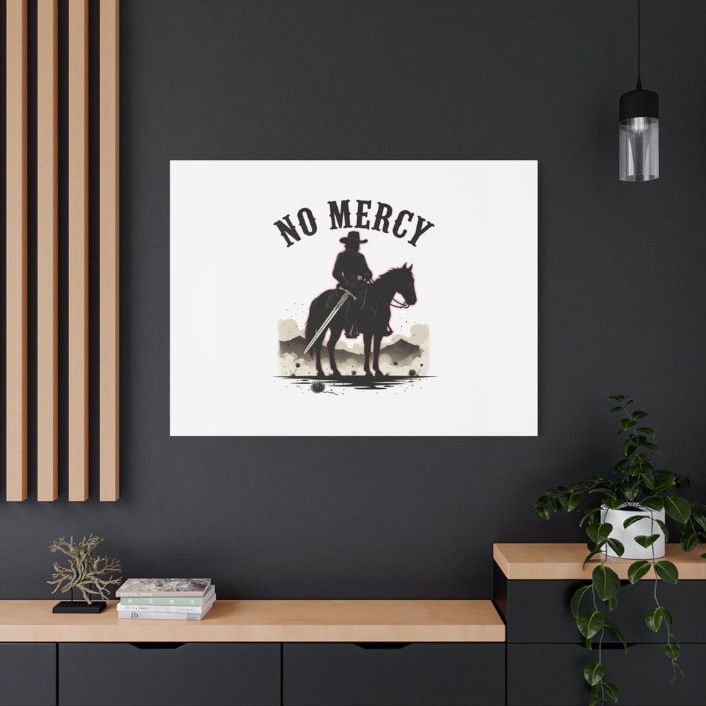 No Mercy Cowboy Skull Canvas | western skull art, gothic Americana