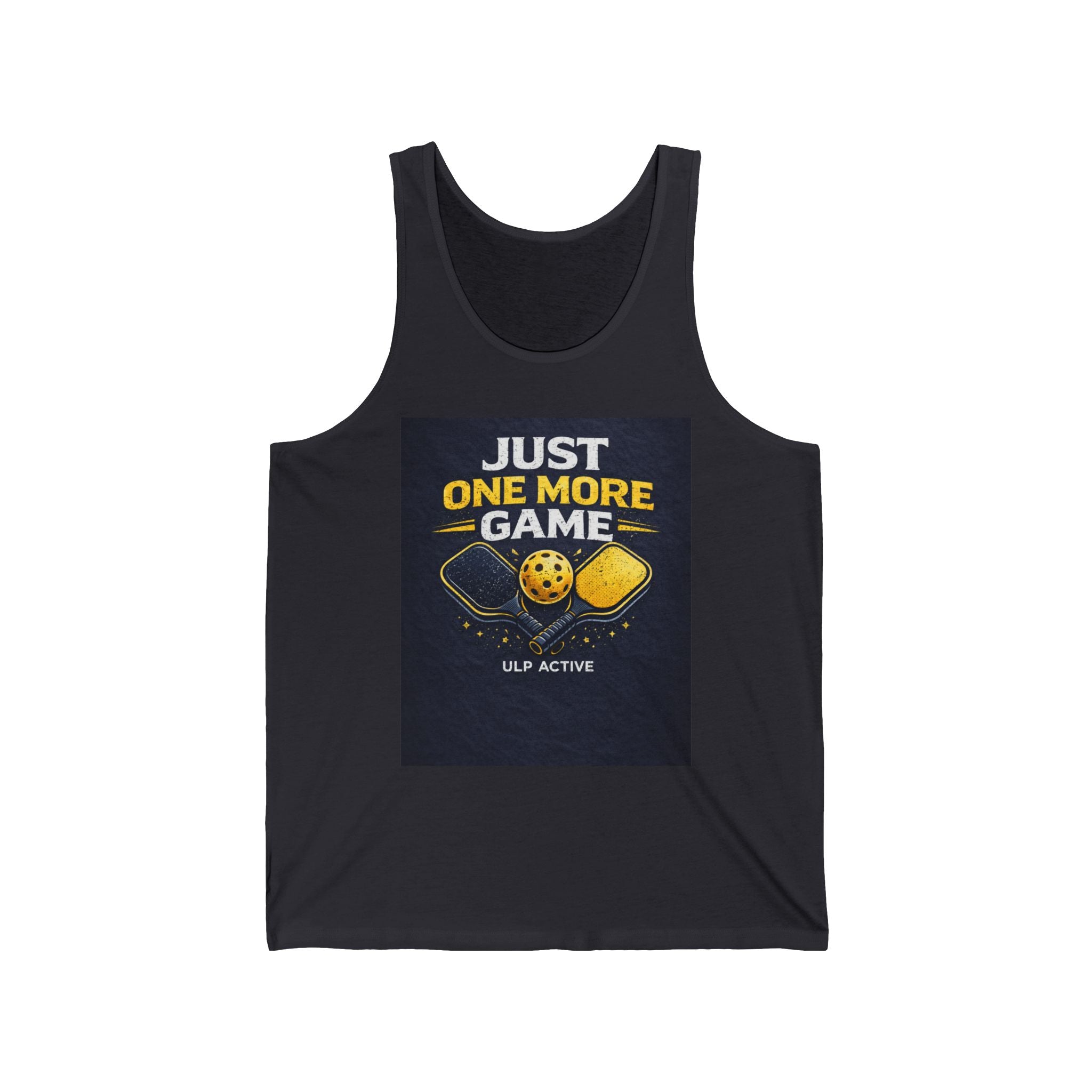 Pickleball Tank Top - "Just One More Game" Athletic Court Graphic