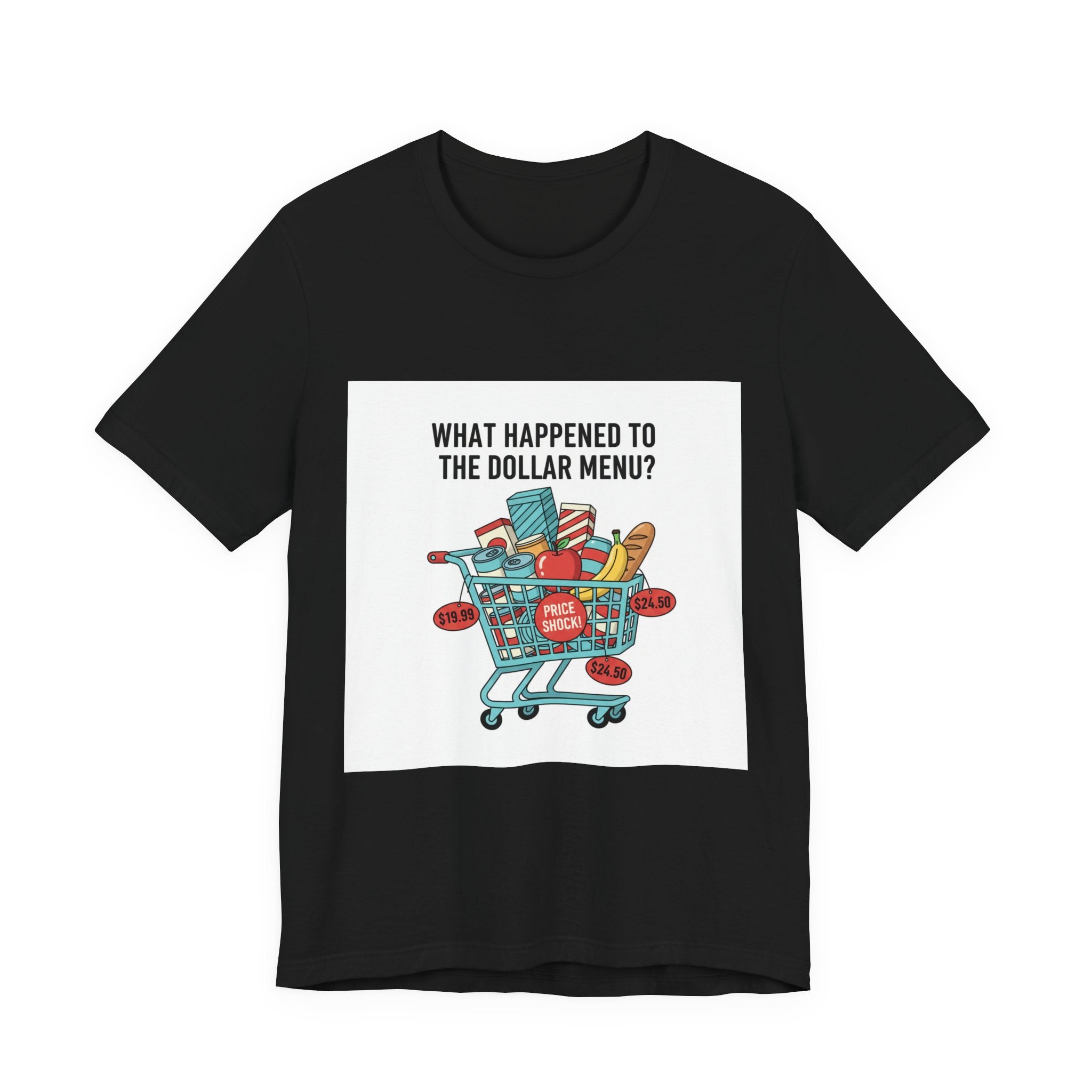 What Happened to the Dollar Menu Tee | grocery prices shirt, budget humor