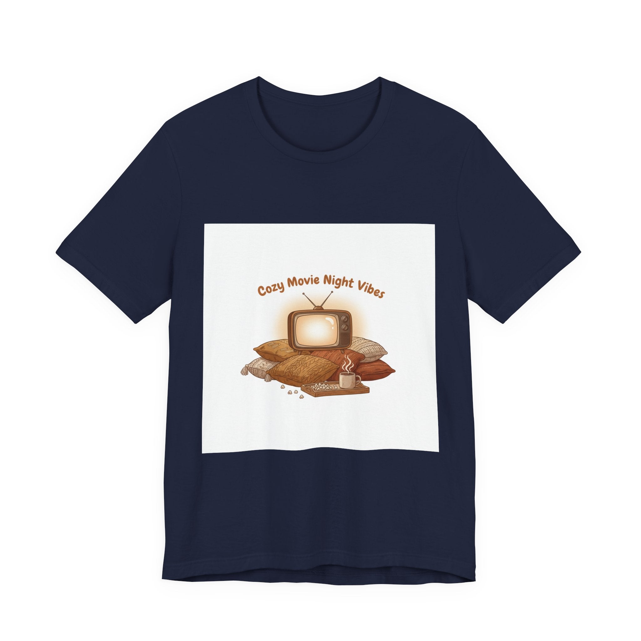 Cozy Movie Night Vibes T-Shirt | Cottagecore Homebody Graphic Tee