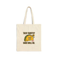 Taco Tariffs? Hard Shell No. Tote | political taco pun, protest typography
