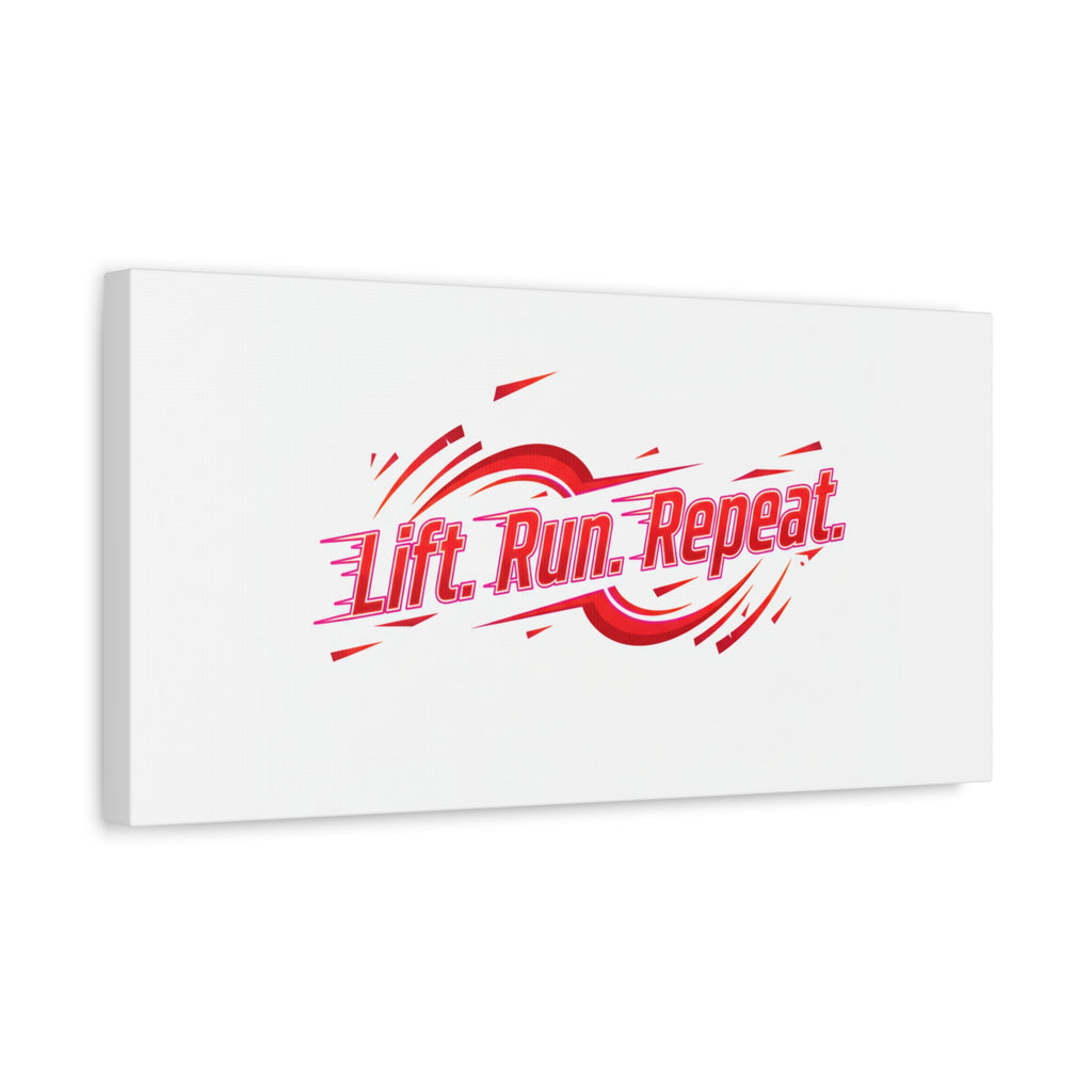 Lift Run Repeat Canvas | Fitness Wall Art, Gym Motivation