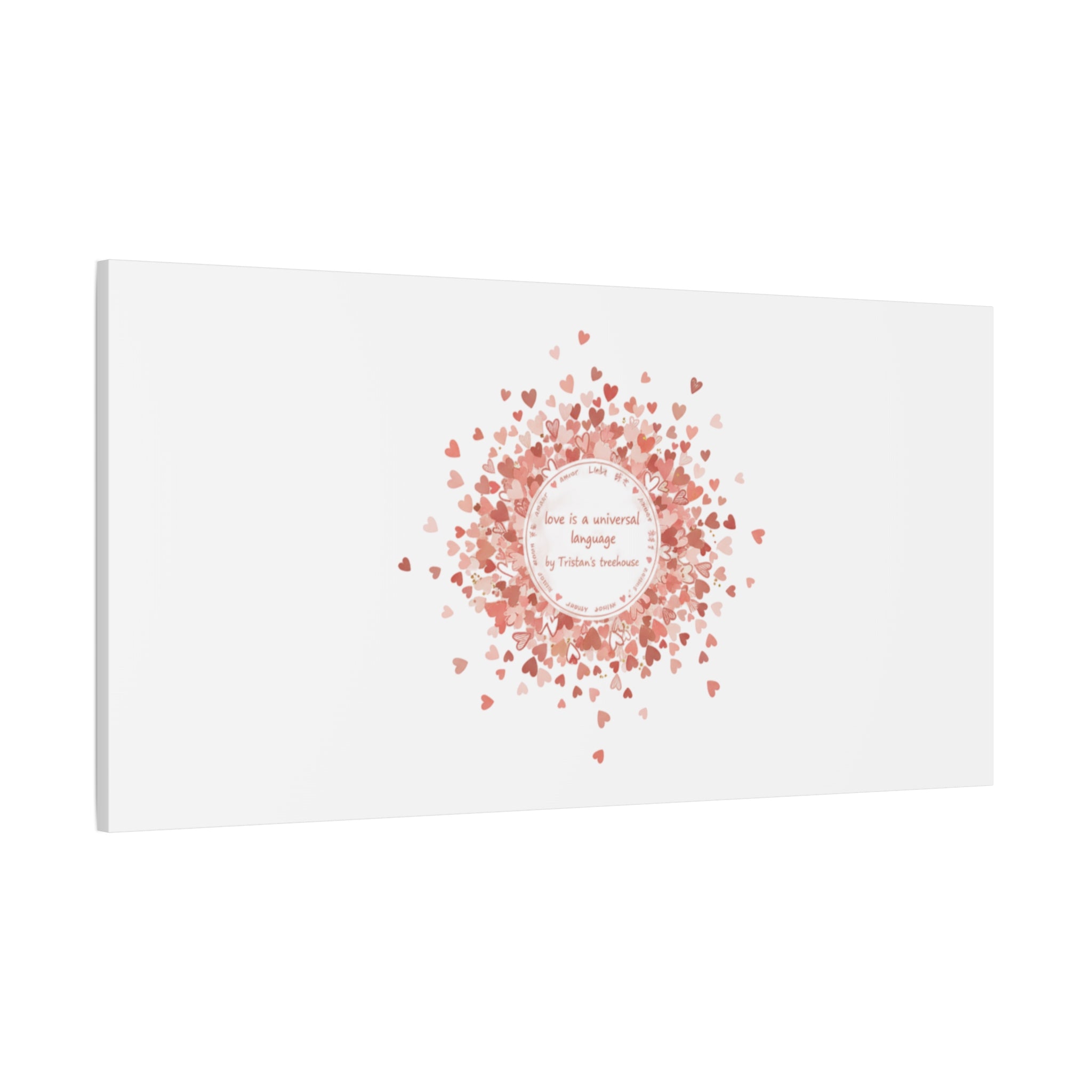 Tiny Heart Confetti Canvas | Matte Stretched Wall Art