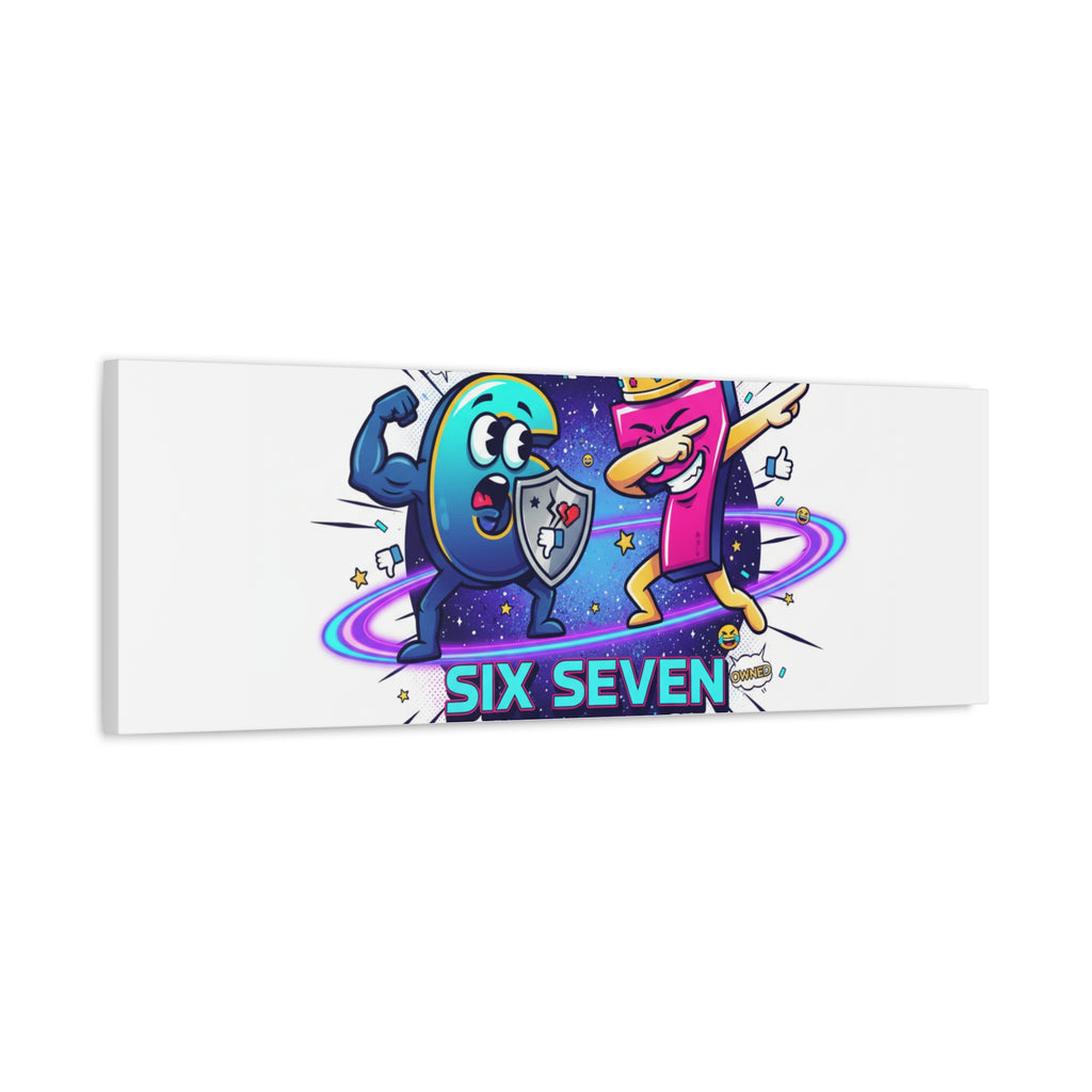 Six Seven Meme War Canvas | Legendary Internet Battle Art, Viral Culture Wall Decor
