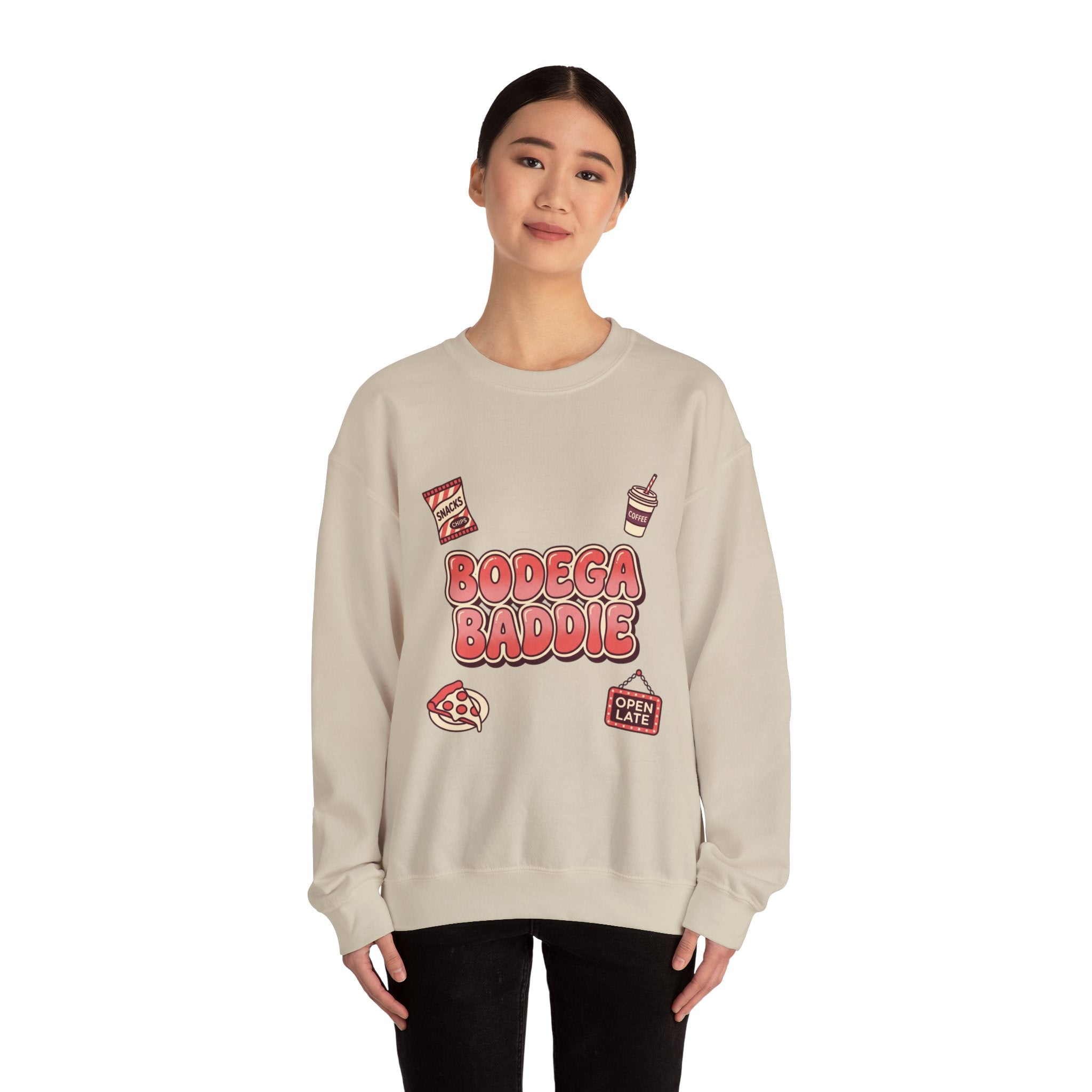 Bodega Baddie Crewneck Sweatshirt | NYC, Spanglish, Y2K Deli Sign