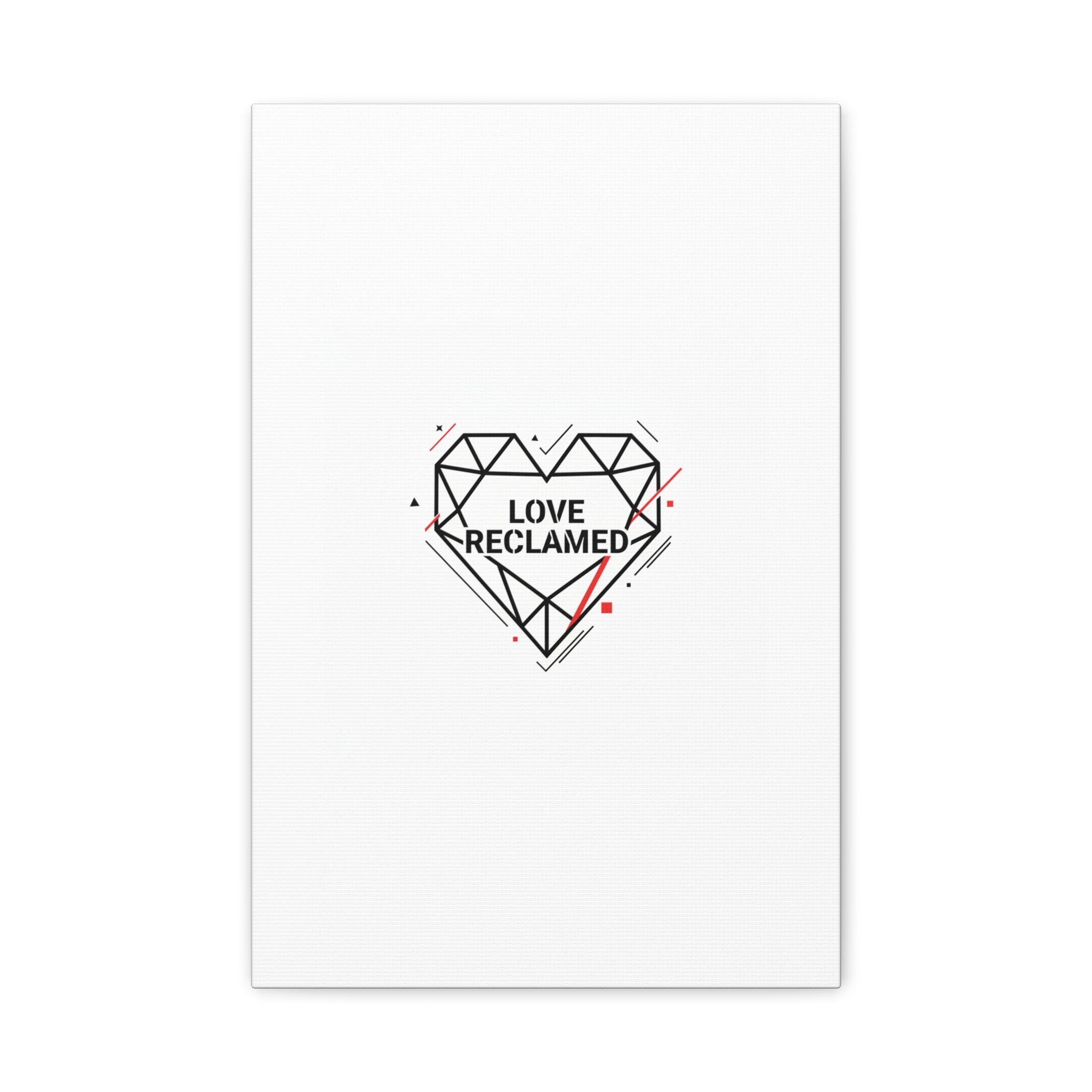 Love Reclaimed Canvas | modern heart design, minimalist love icon