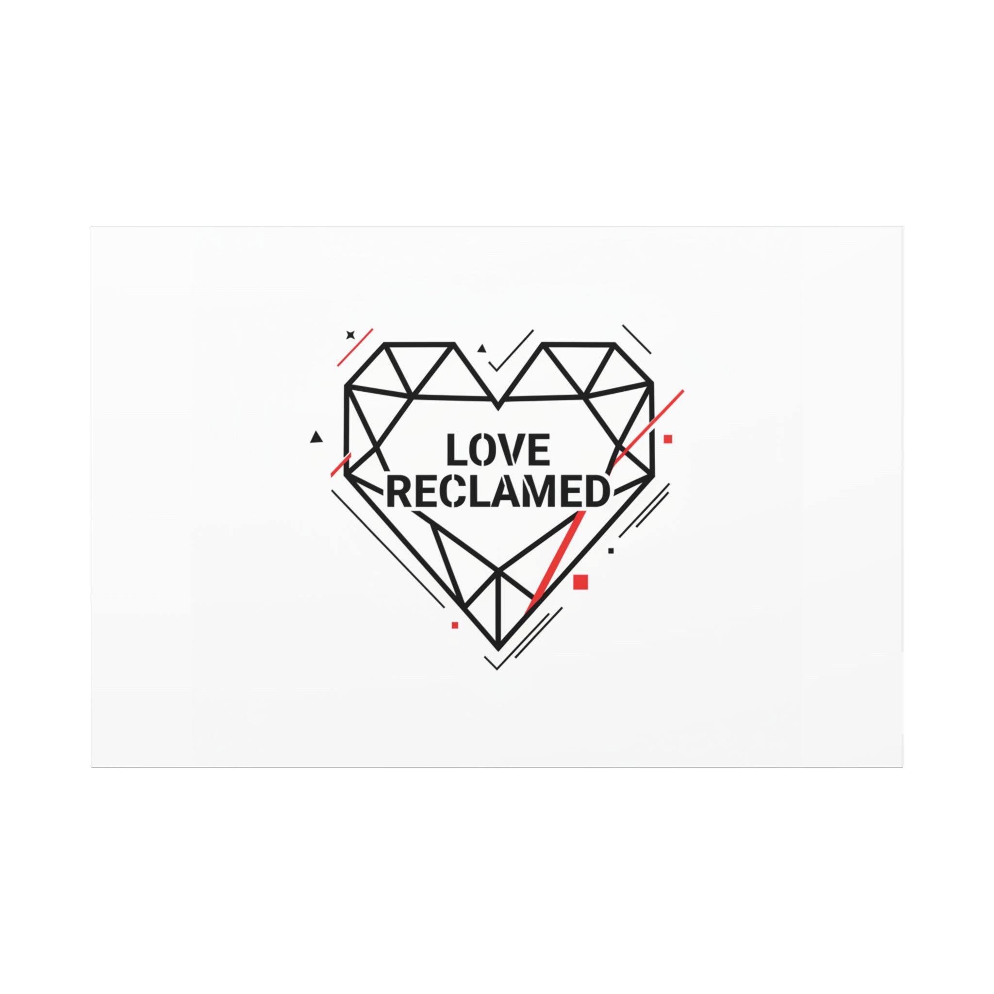 Love Reclaimed Canvas | modern heart design, minimalist love icon