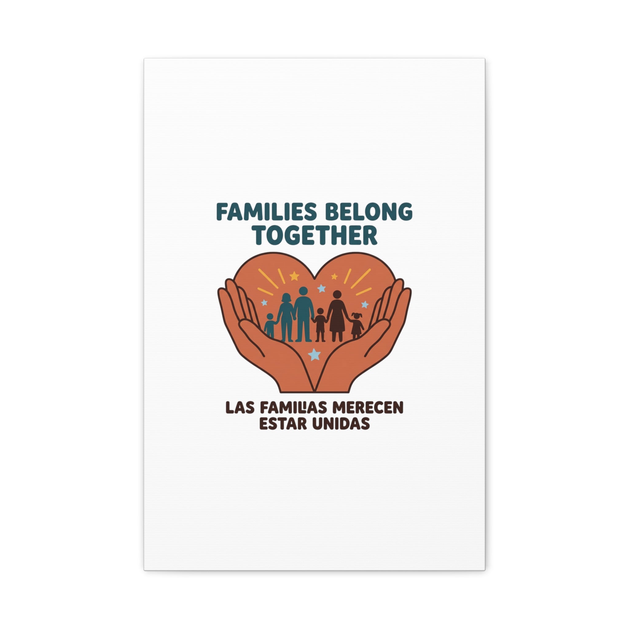 Families Belong Together Canvas | Family Unity, Bilingual Solidarity