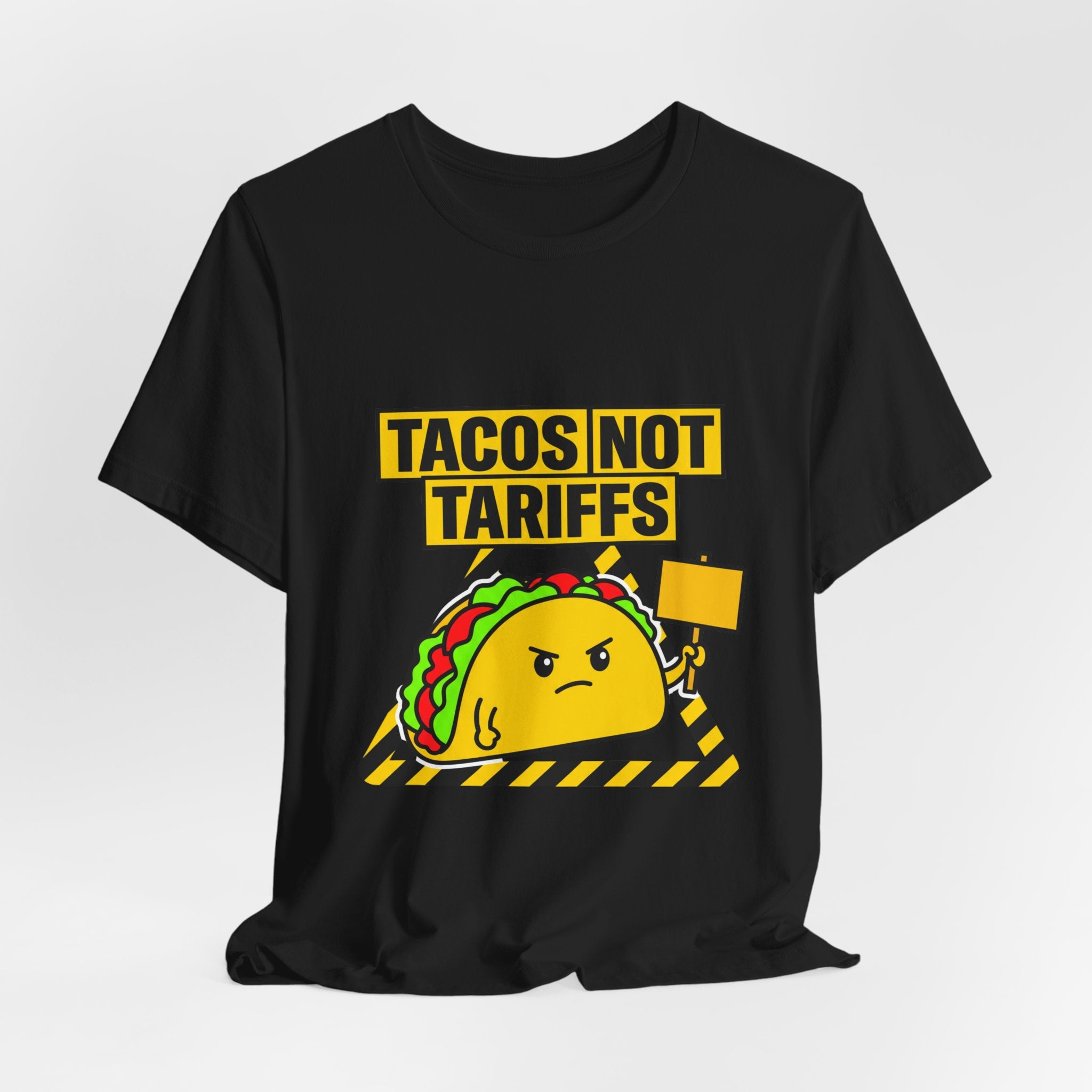 Tacos Not Tariffs Tee | political taco pun, protest typography