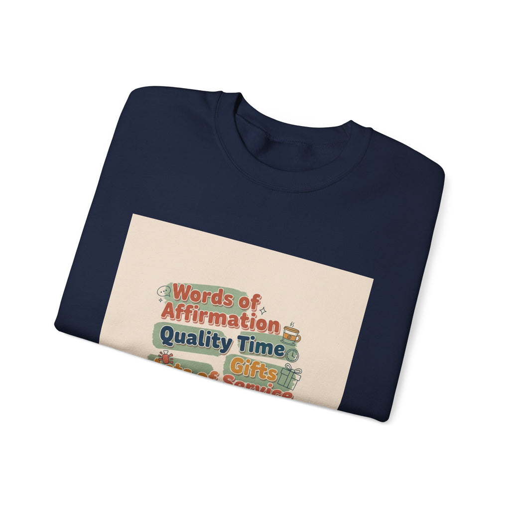 Love Languages Meme Crewneck Sweatshirt | love language meme, relationship humor