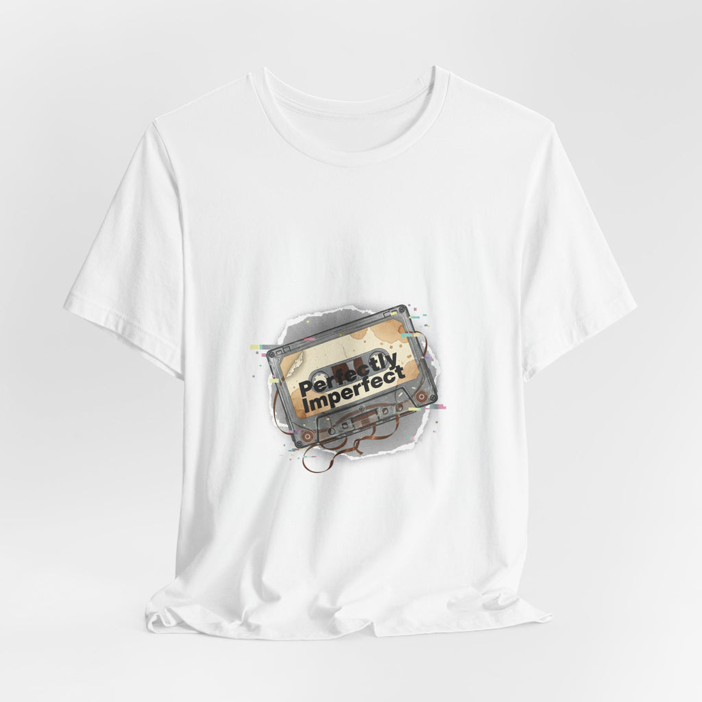Glitch Cassette 'Perfectly Imperfect' Tee | glitch art shirt, retro tech nostalgic