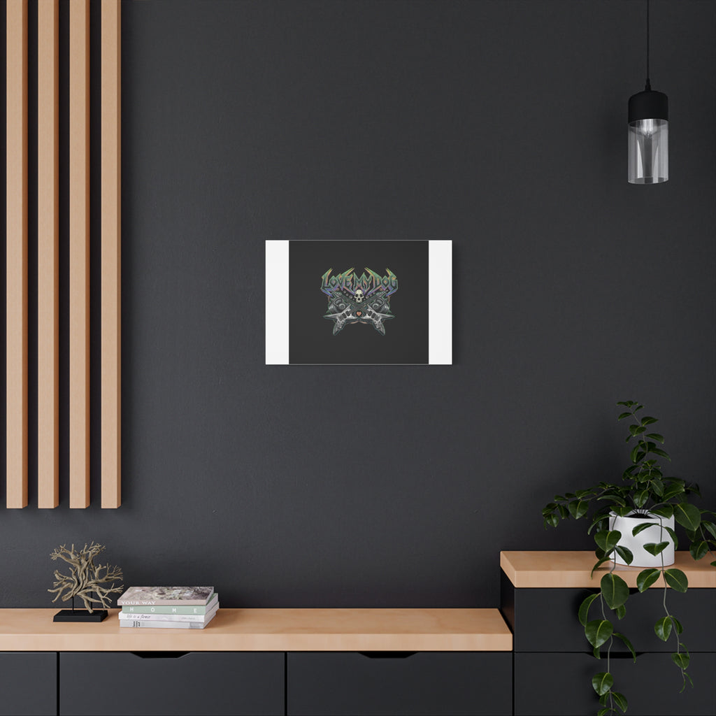 Love My Dog metal font Canvas | gothic wellness quote, edgy self-care merch