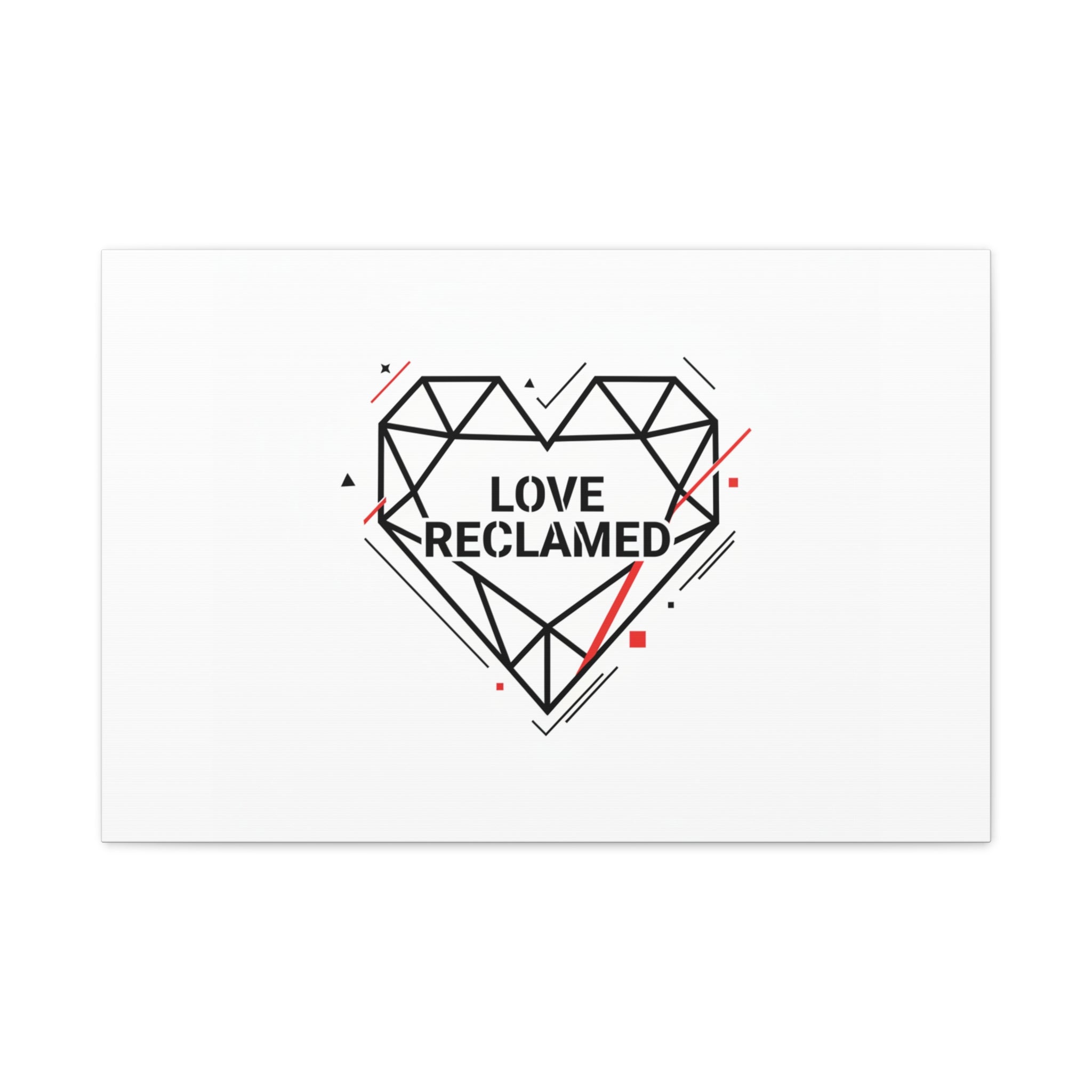 Love Reclaimed Canvas | modern heart design, minimalist love icon