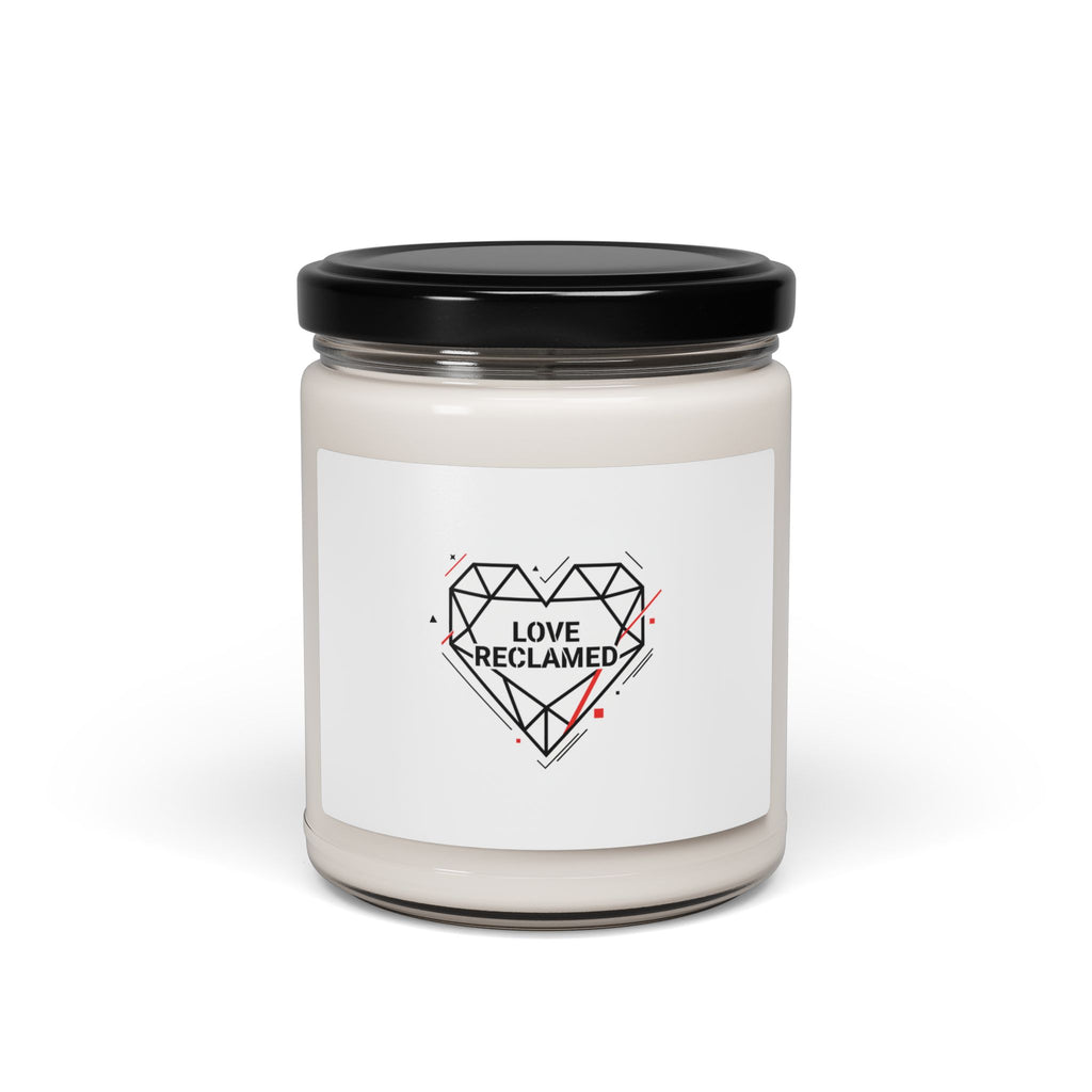 Geometric Chain Heart Candle | Scented Soy Candle, Minimalist Punk Heart