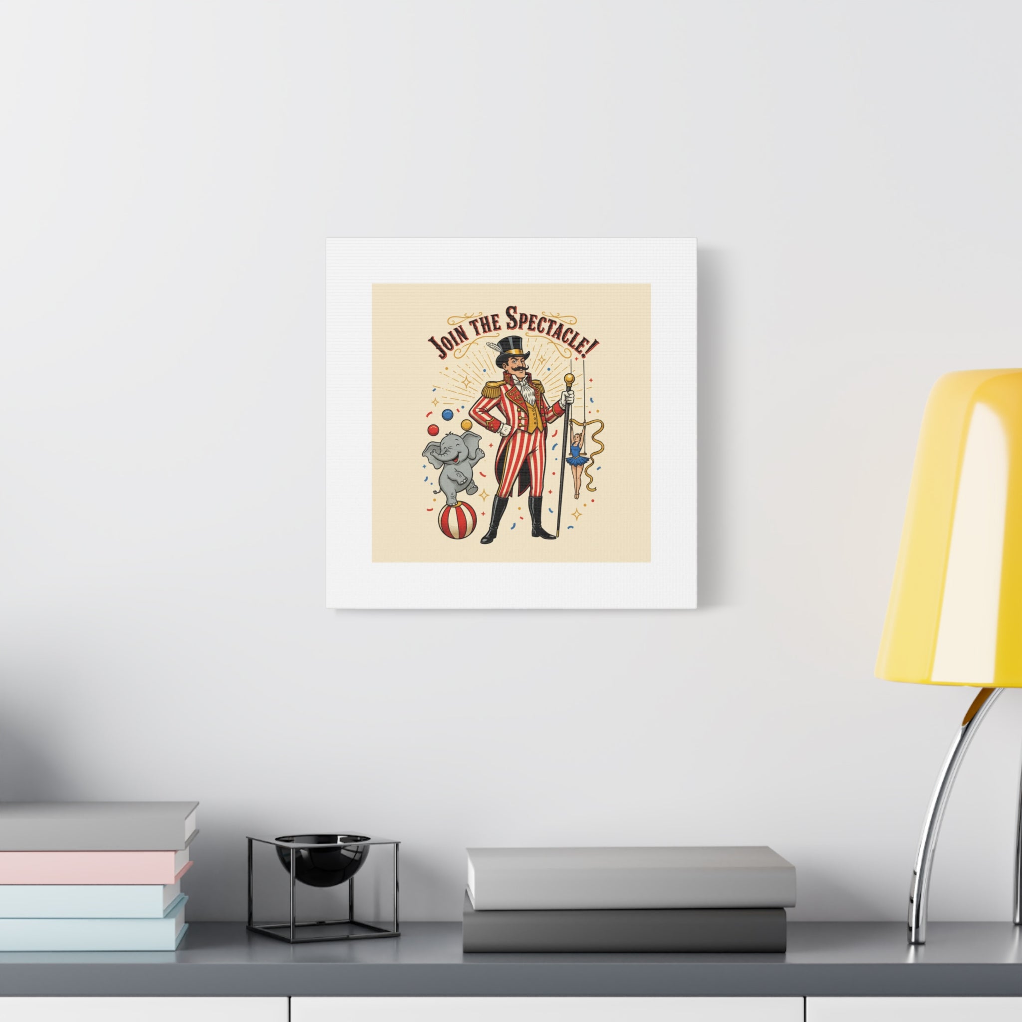 Join the Spectacle Circus Art Print | Matte Canvas, Stretched, Vintage Carnival Design