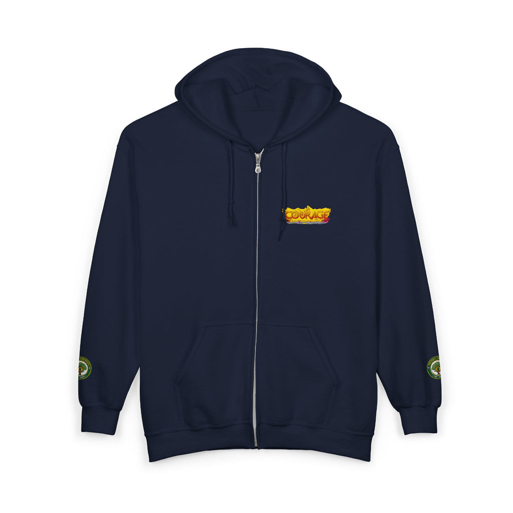 Courage Treehouse Zip Hoodie — “Courage is a universal language”