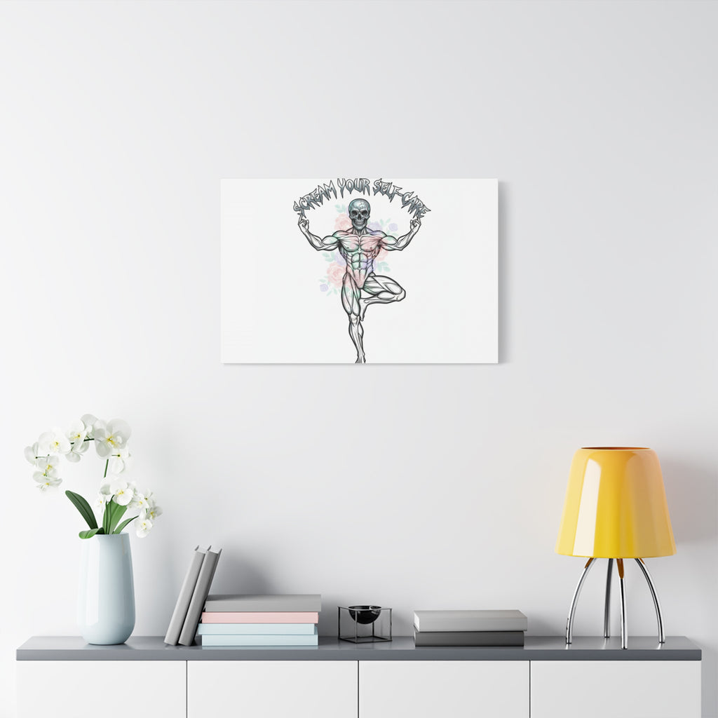 Scream Your Self-Care Canvas | Heavy Metal Wellness, Gothic Wellness Quote