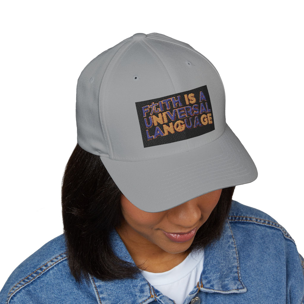 Embroidered 'Faith Is A Universal Language' Closed-Back Cap