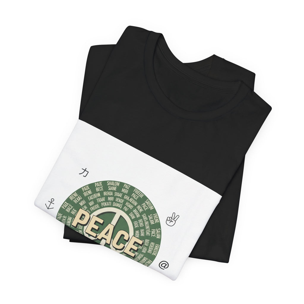 Handwritten Peace Doodle Tee | sketch aesthetic, handwritten message apparel