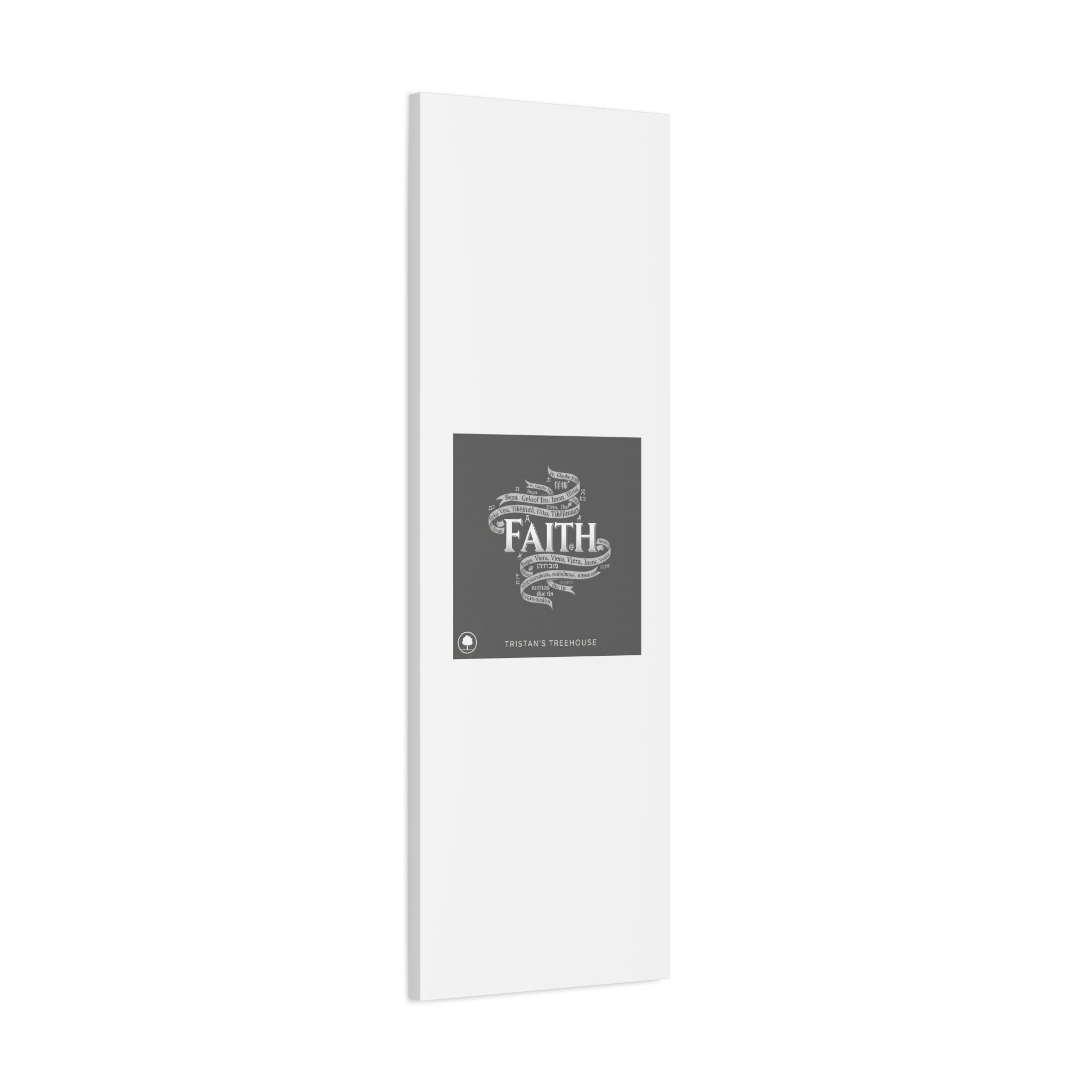 handwritten faith ribbon Canvas | sketch aesthetic, doodle design