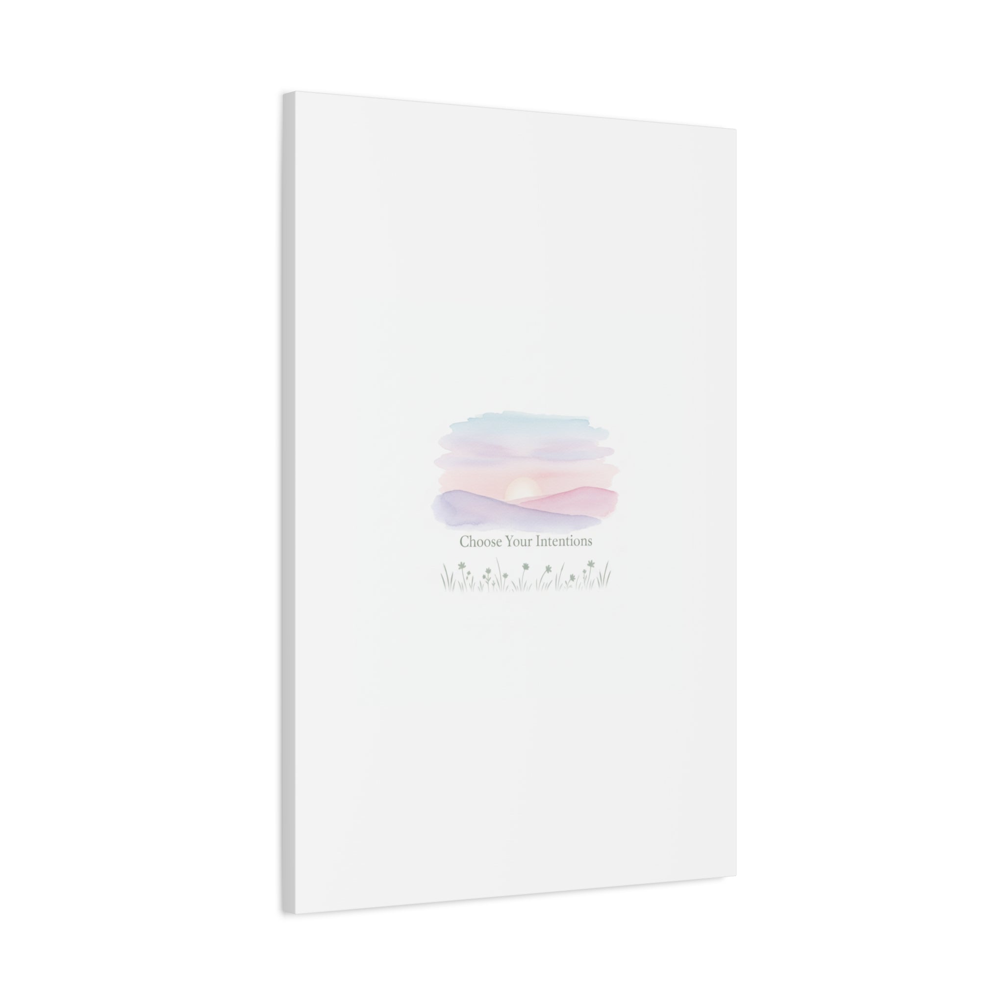 Choose Your Intentions Canvas, soft wellness poster, pastel gradient mindfulness art