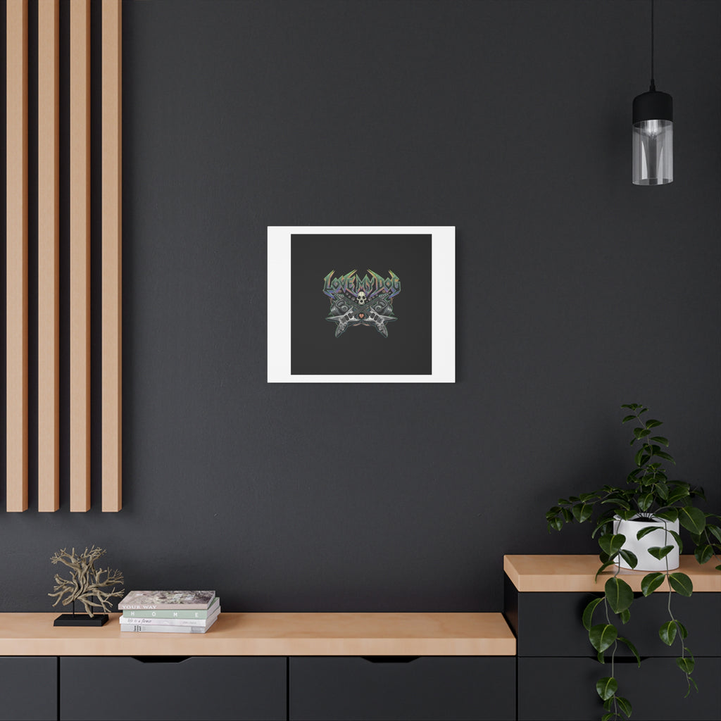Love My Dog metal font Canvas | gothic wellness quote, edgy self-care merch