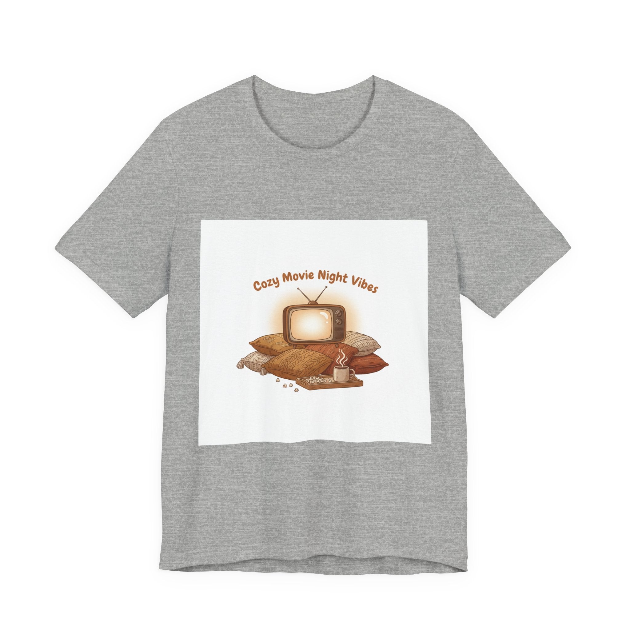 Cozy Movie Night Vibes T-Shirt | Cottagecore Homebody Graphic Tee