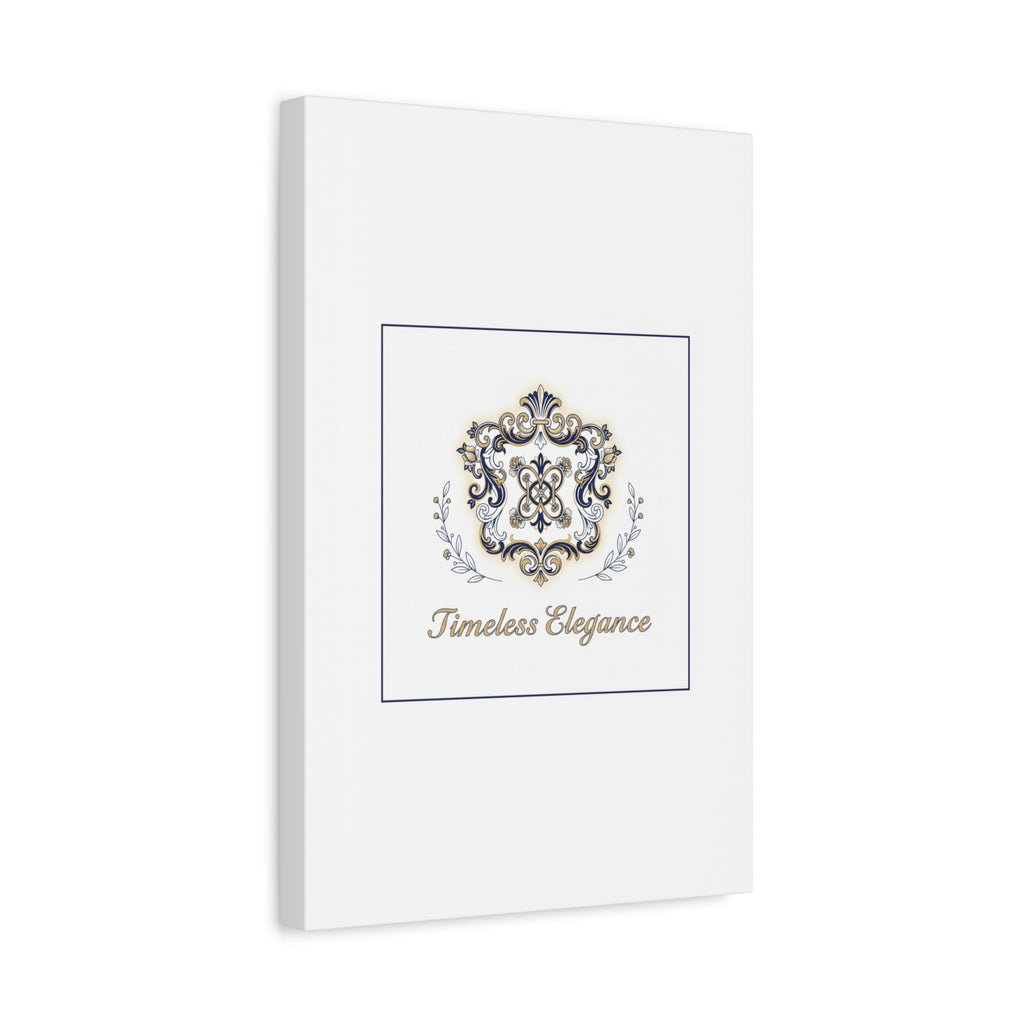Ornate Brooch Emblem Canvas | Vintage Formalwear Accents, Baroque Print