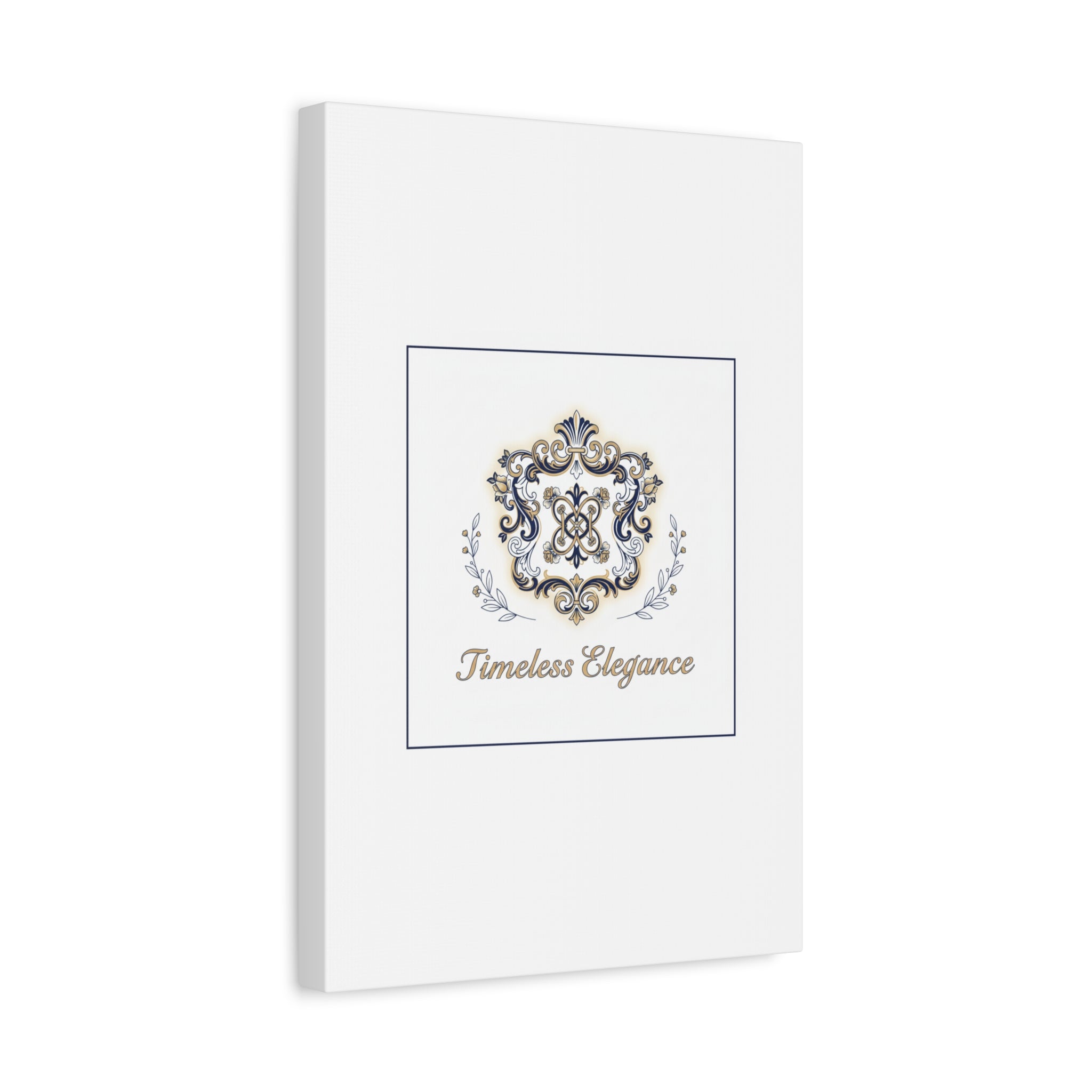 Ornate Brooch Emblem Canvas | Vintage Formalwear Accents, Baroque Print