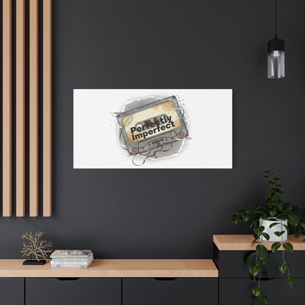 Perfectly Imperfect Cassette, Canvas Print | Analog Error, glitch art static