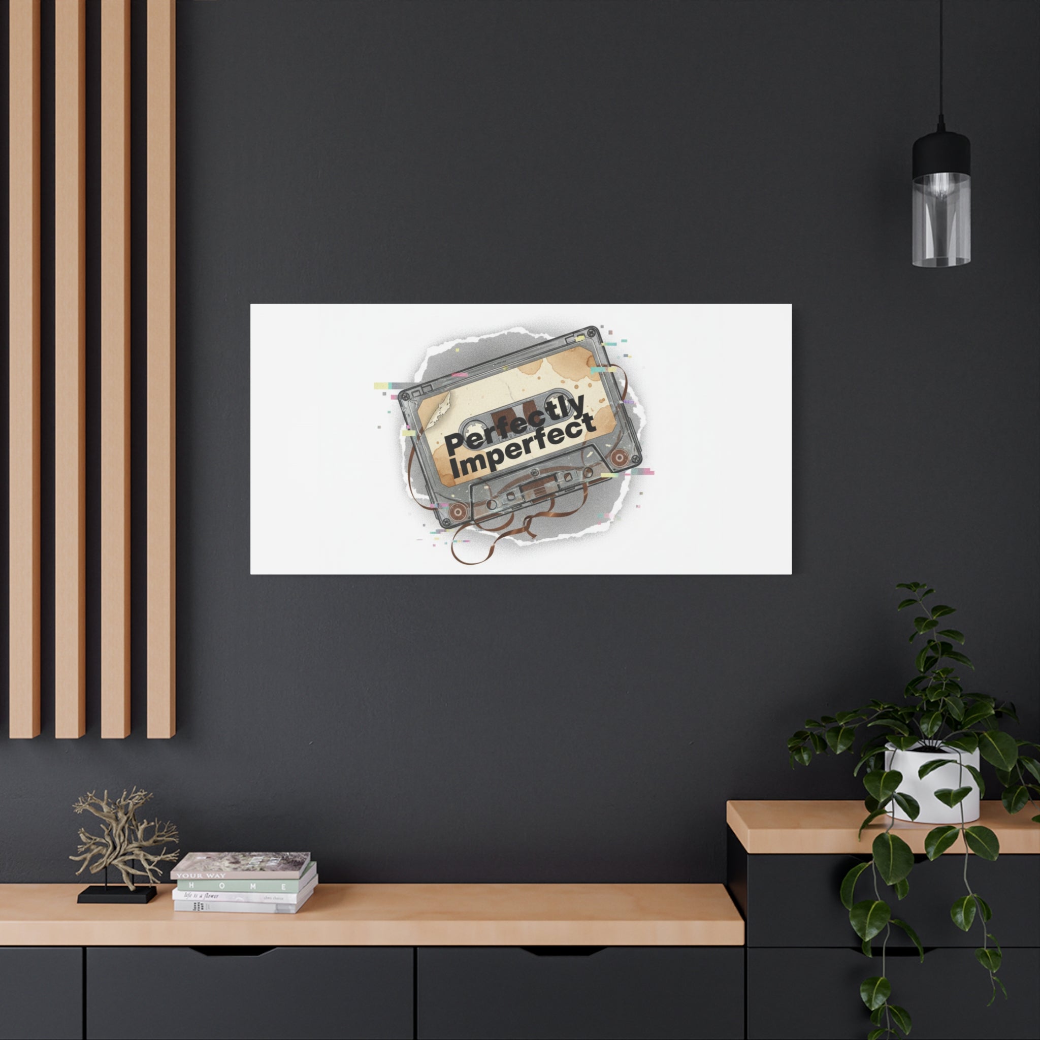 Perfectly Imperfect Cassette, Canvas Print | Analog Error, glitch art static