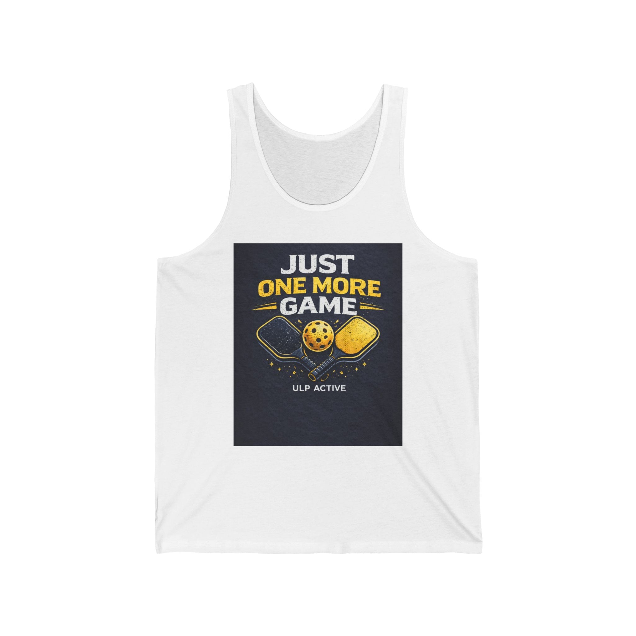 ULP Active Pickleball Tank Top Just One More Game— Play • Connect • Grow Athletic Jersey