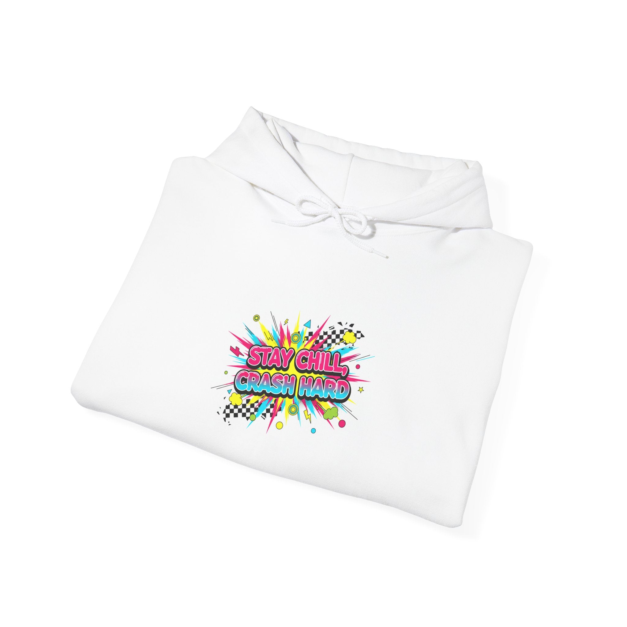 Crash Out Neon Meltdown Hoodie | skate graffiti, warning decal