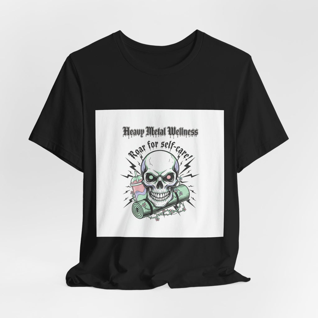 Heavy Metal Wellness Skull Tee | metal font shirt, gothic wellness quote