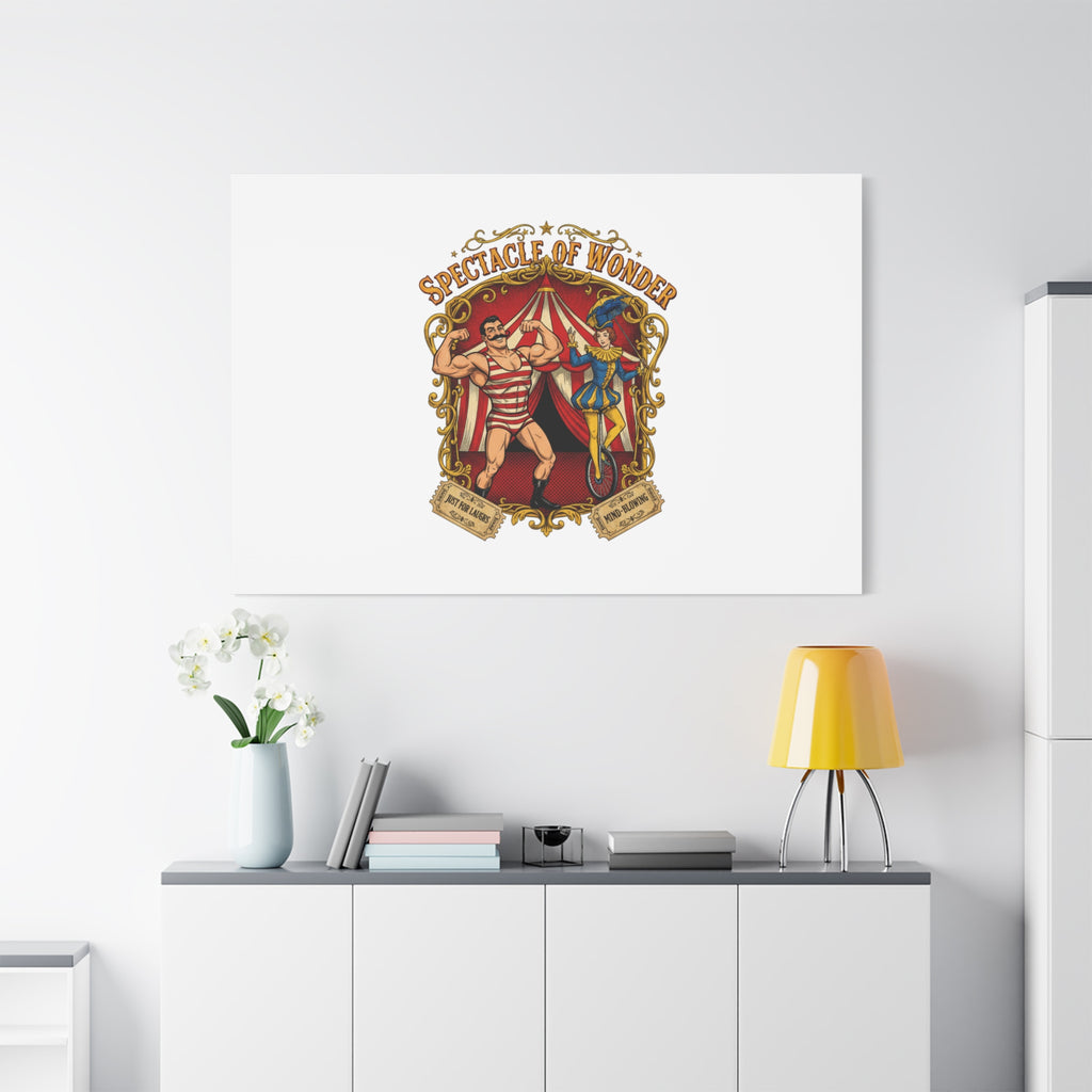 Spectacle of Wonder Circus Art Print, Canvas | Vintage Carnival Design