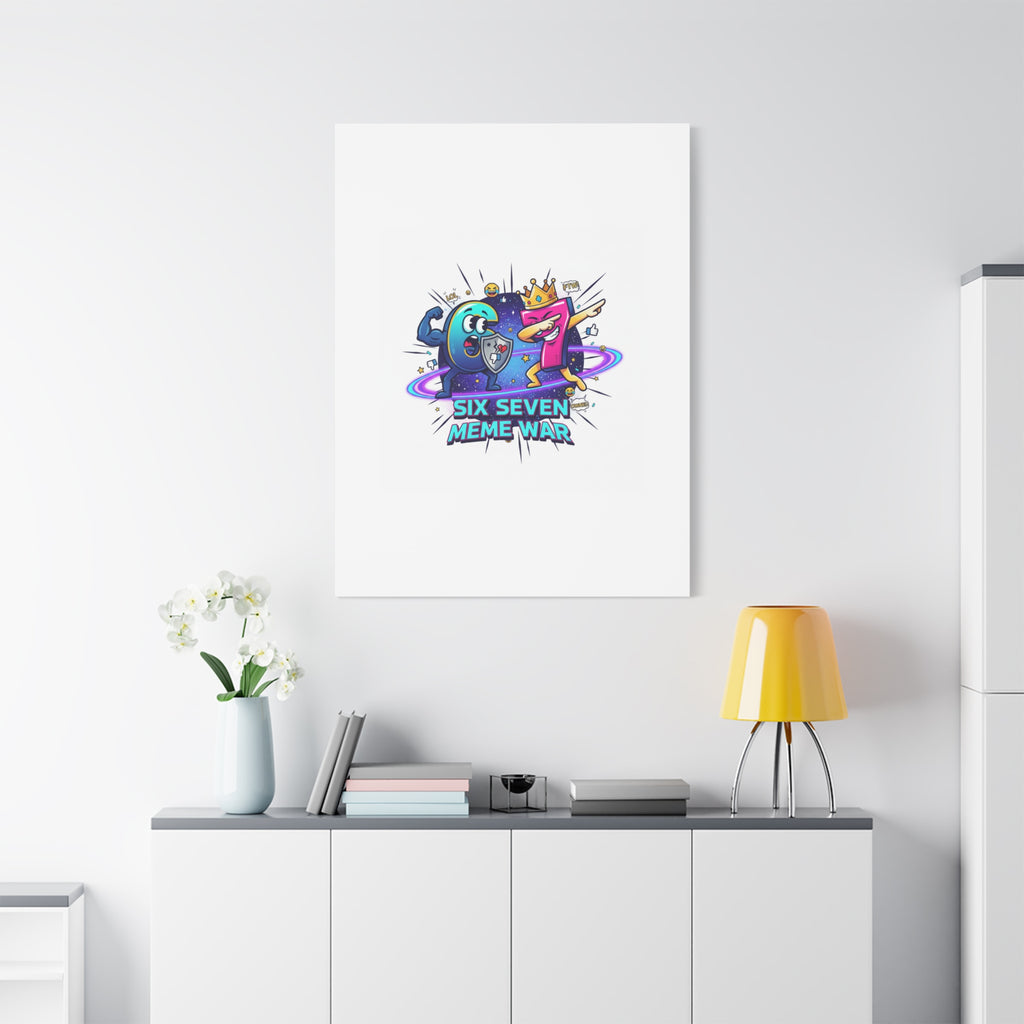 Six Seven Meme War Canvas | Legendary Internet Battle Art, Viral Culture Wall Decor