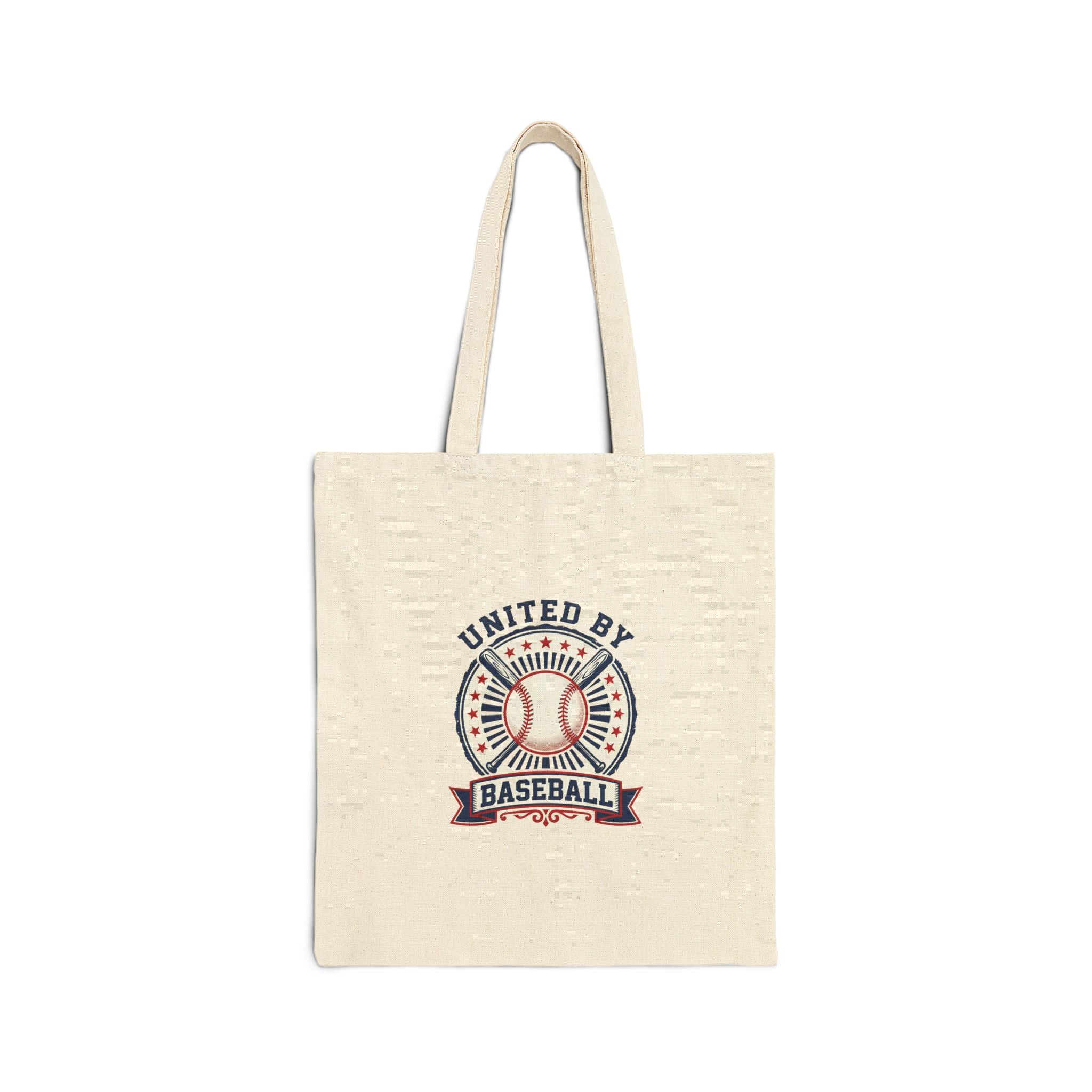 United by Baseball Tote, patriotic baseball graphic, vintage ballpark aesthetic