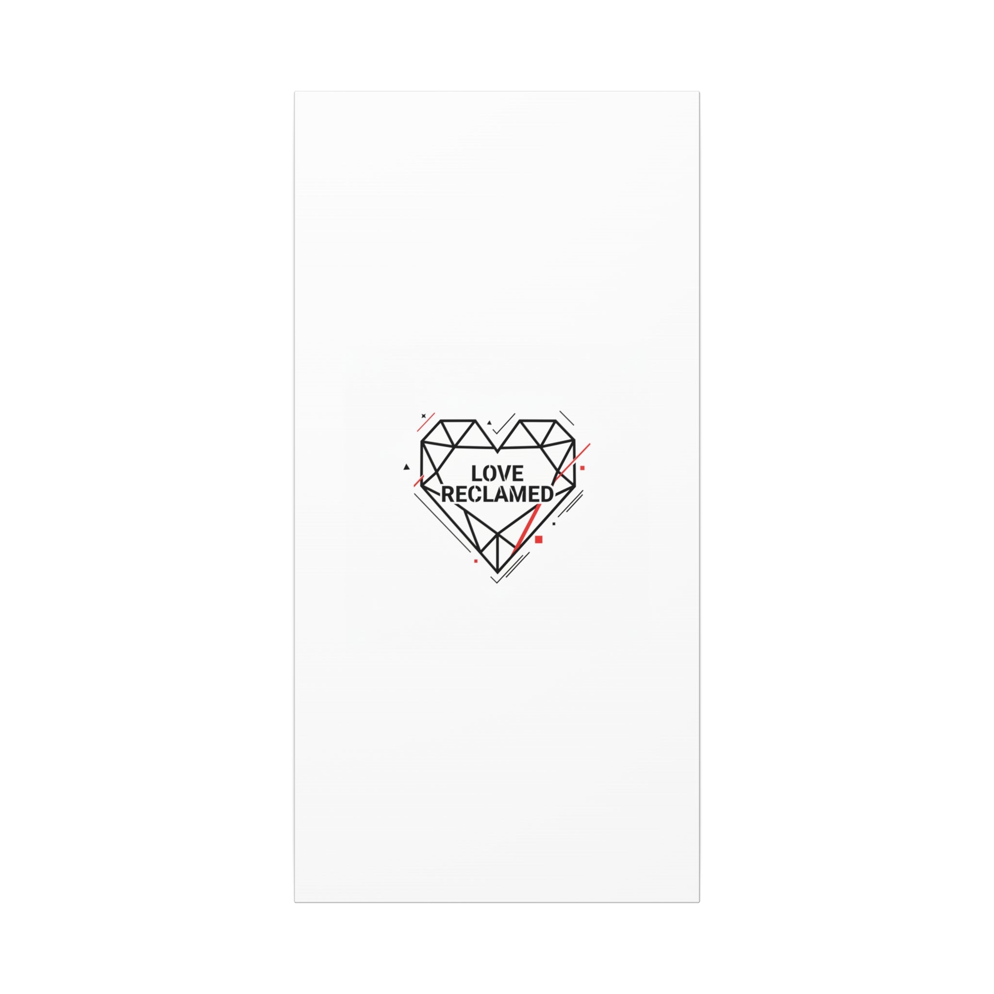 Love Reclaimed Canvas | modern heart design, minimalist love icon
