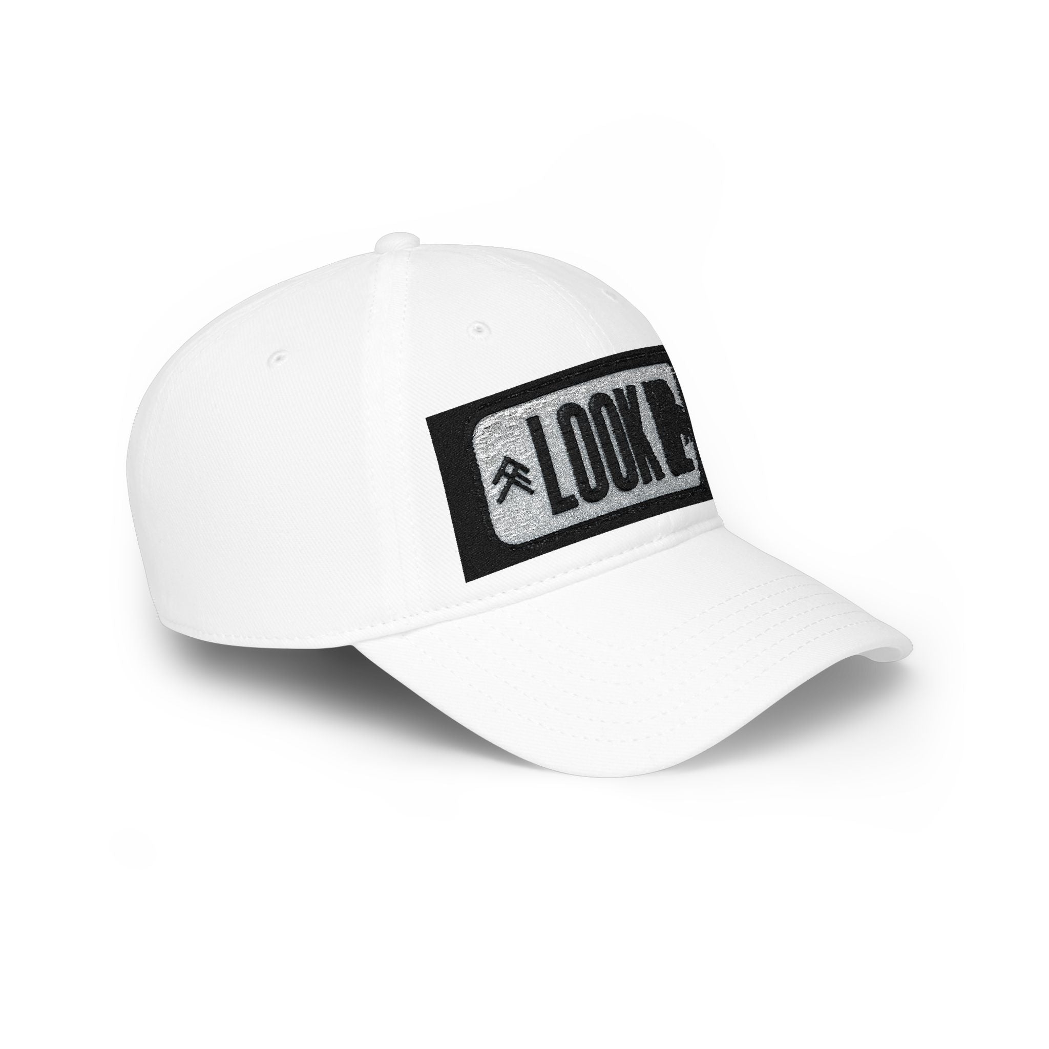 LOOK UP Patch Baseball Cap — Motivational Low-Profile Red Hat
