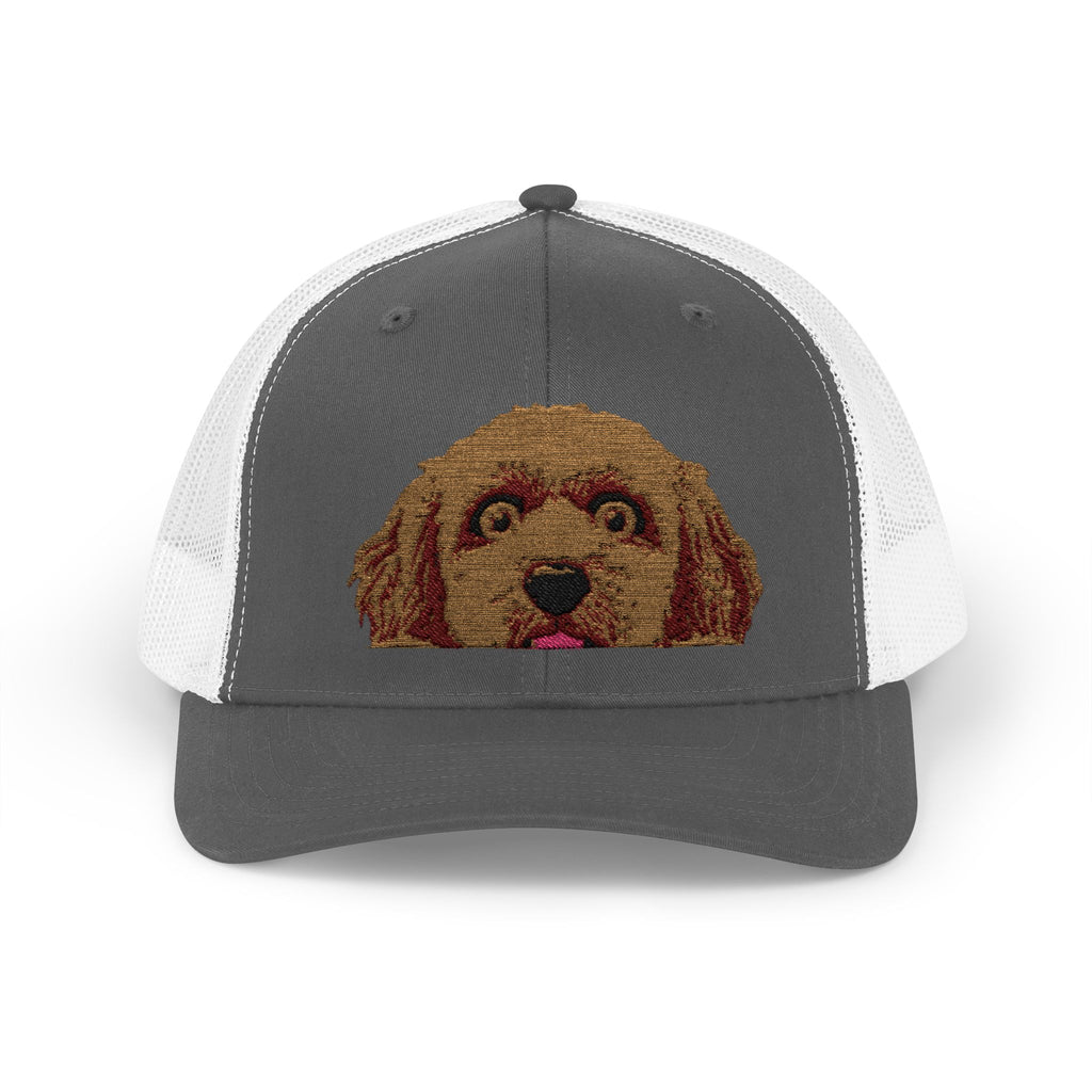 Funny Goldendoodle Puppy Embroidered Trucker Cap