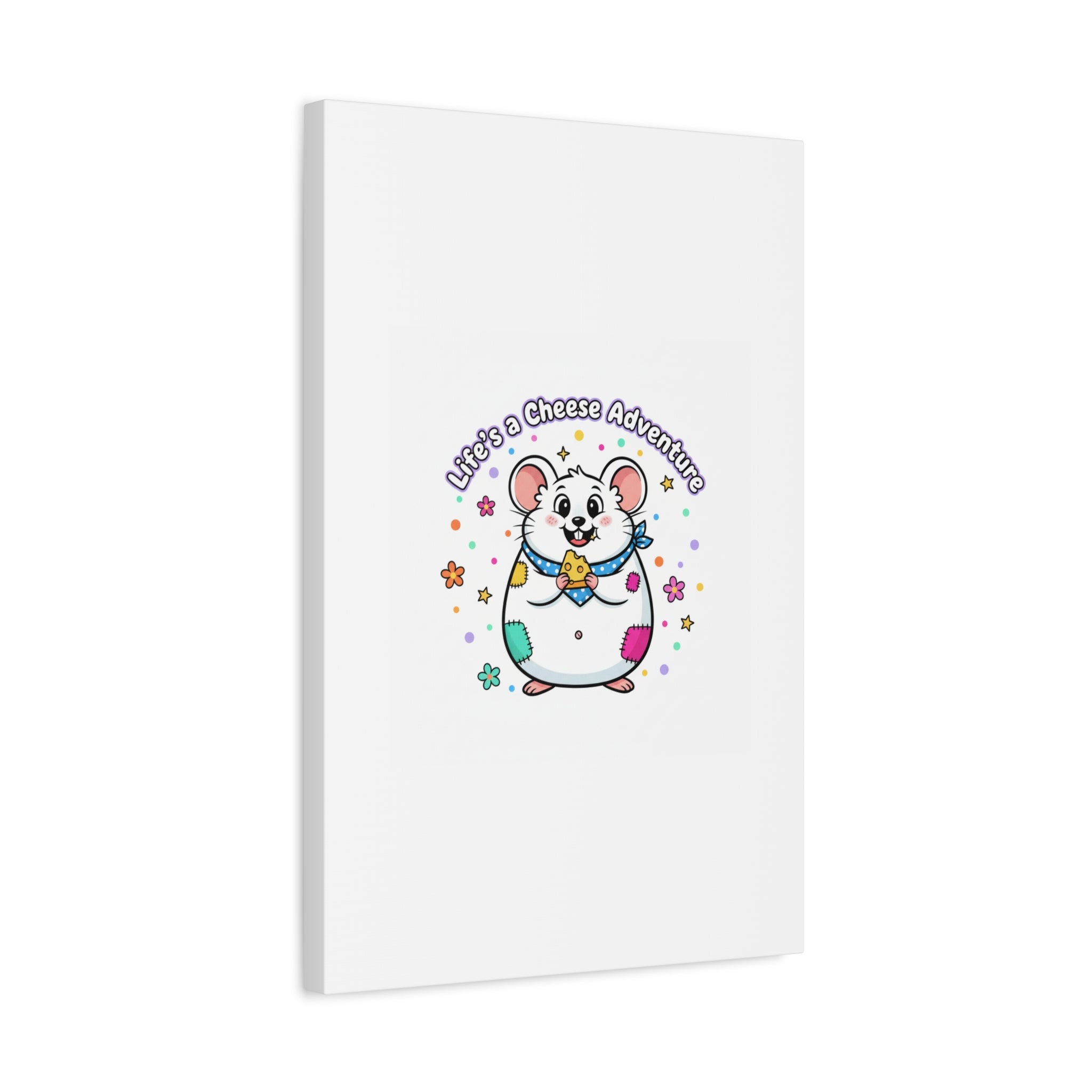 Life's a Cheese Adventure Canvas | Rodent-Core rat art print