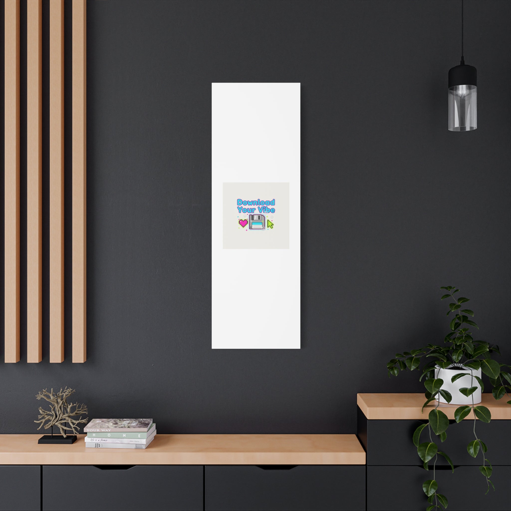 Download Your Vibe Canvas | Y2K Retro Tech, Pixel Floppy Disk Poster