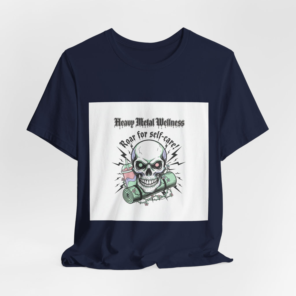 Heavy Metal Wellness Skull Tee | metal font shirt, gothic wellness quote