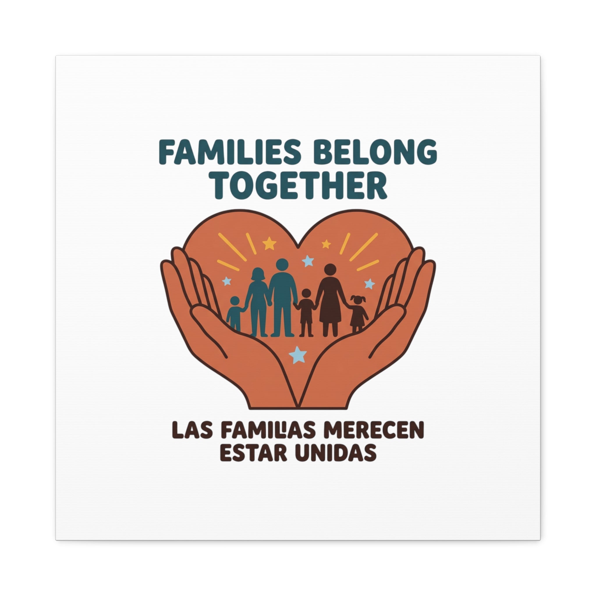 Families Belong Together Canvas | Family Unity, Bilingual Solidarity